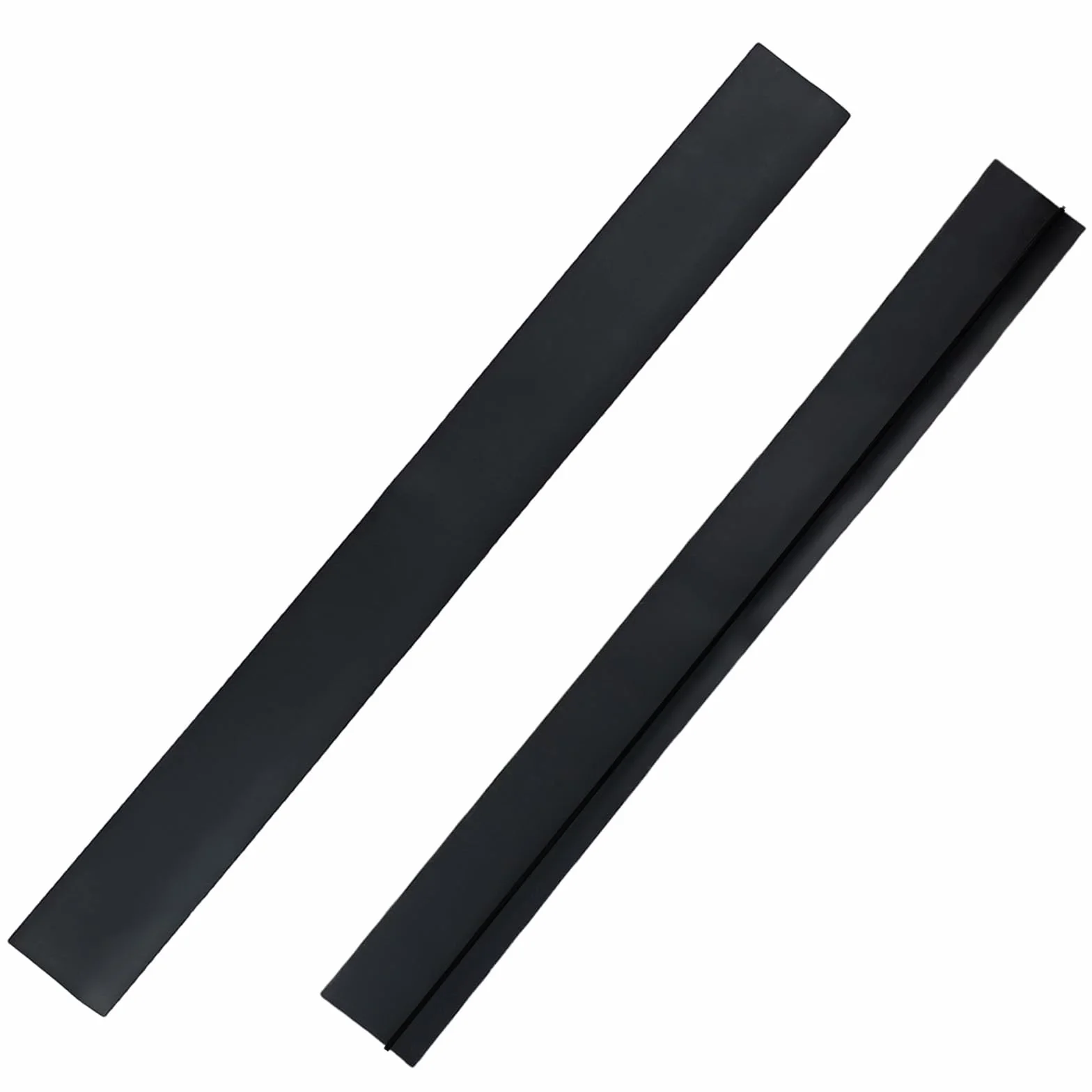 Zestaw 2 wypełniaczy szczelin czarny 63,5 cm – silikonowa listwa między kuchenką a blatem, profil T, odporna na ciepło i elastyczna – maskownica do kuchni/piekarnika/pralki