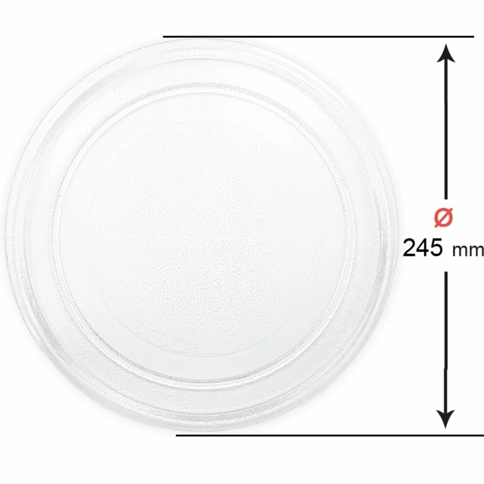 Recamania Uniwersalna płyta obrotowa do mikrofalówki z płaskim profilem, 245 mm