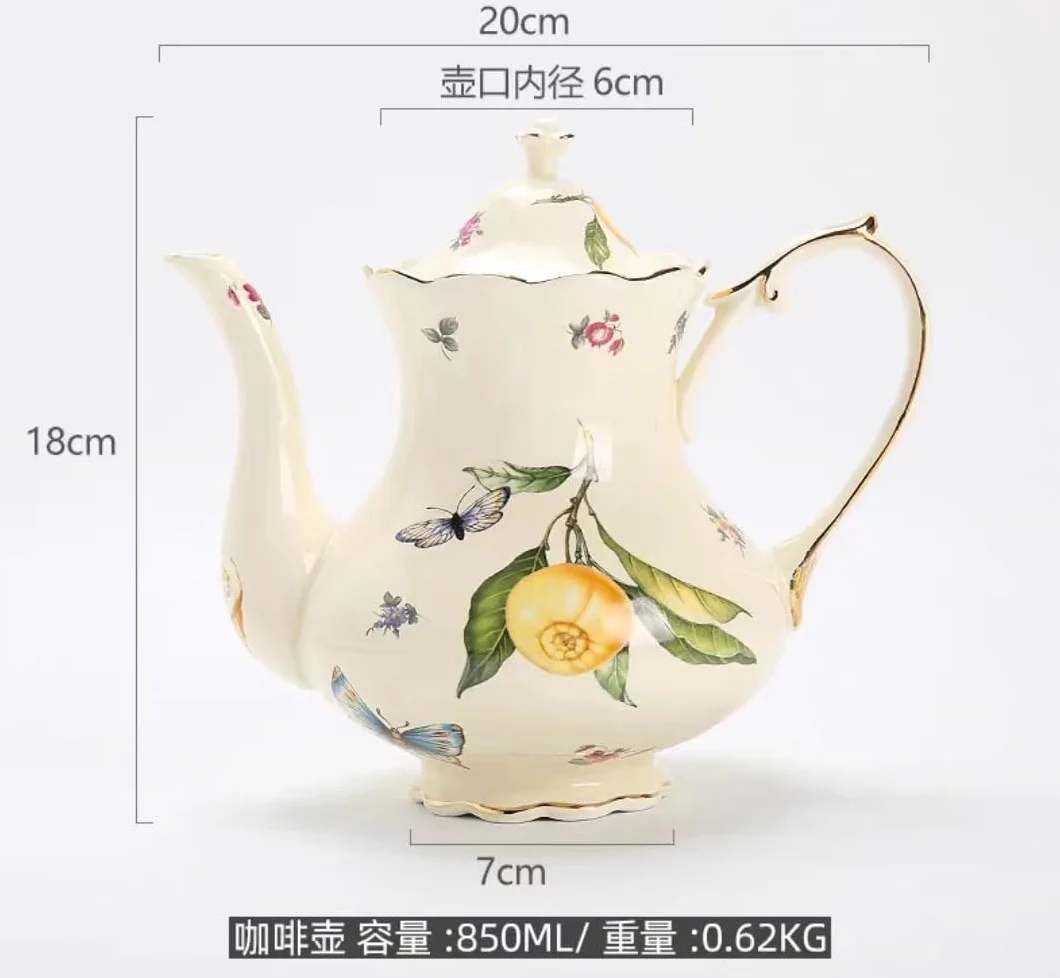 Zestaw ceramicznych filiżanek do kawy, zestaw do herbaty, filiżanka do podwieczorku Zestaw do parzenia herbaty Zestawy do herbaty porcelanowej Filiżanki i spodki do herbaty kwiatowej Filiżanki do kawy