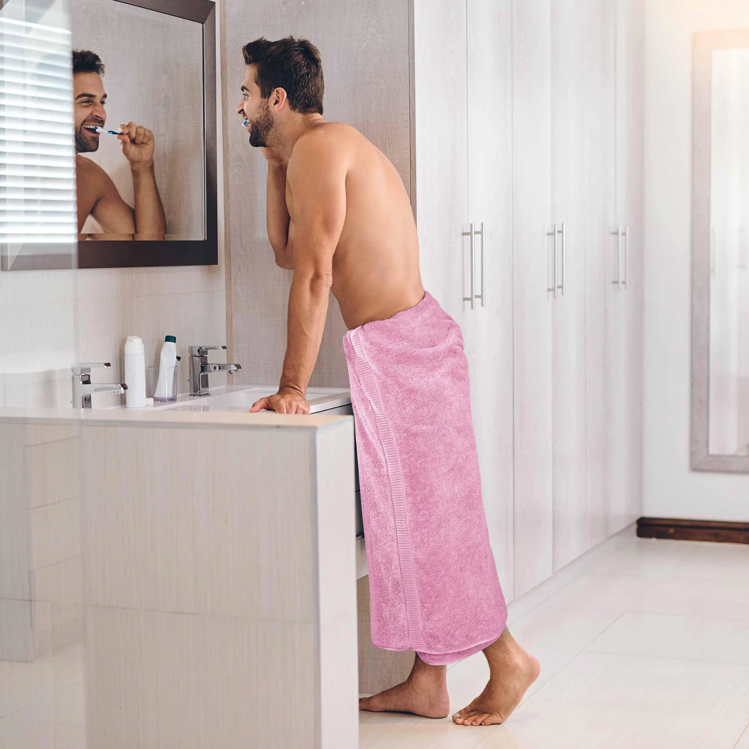 Utopia Towels Ręcznik Kąpielowy 100% Czesana Bawełna 90x180 cm 2 szt. Różowy