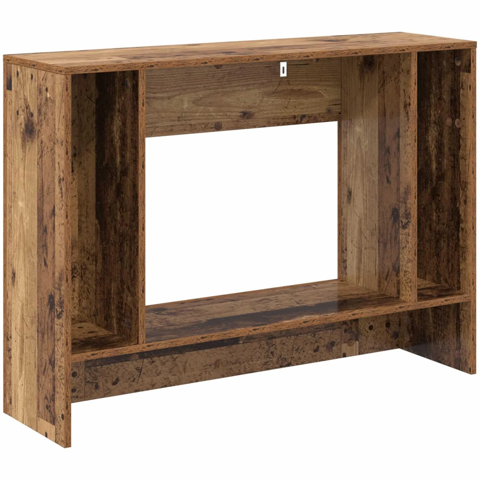 Générique Drewniany stół konsola z półkami 101 x 29 x 74 cm | Elegancki design, przestronne przechowywanie, łatwa konserwacja, idealne wejście do salonu