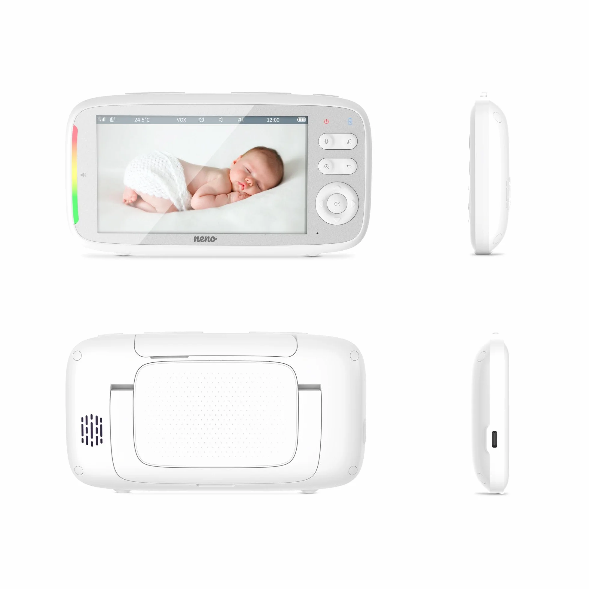 NENO® Vista WiFi Baby Monitor - Full HD - 5" LCD - Zasięg 50 m - Noktowizor