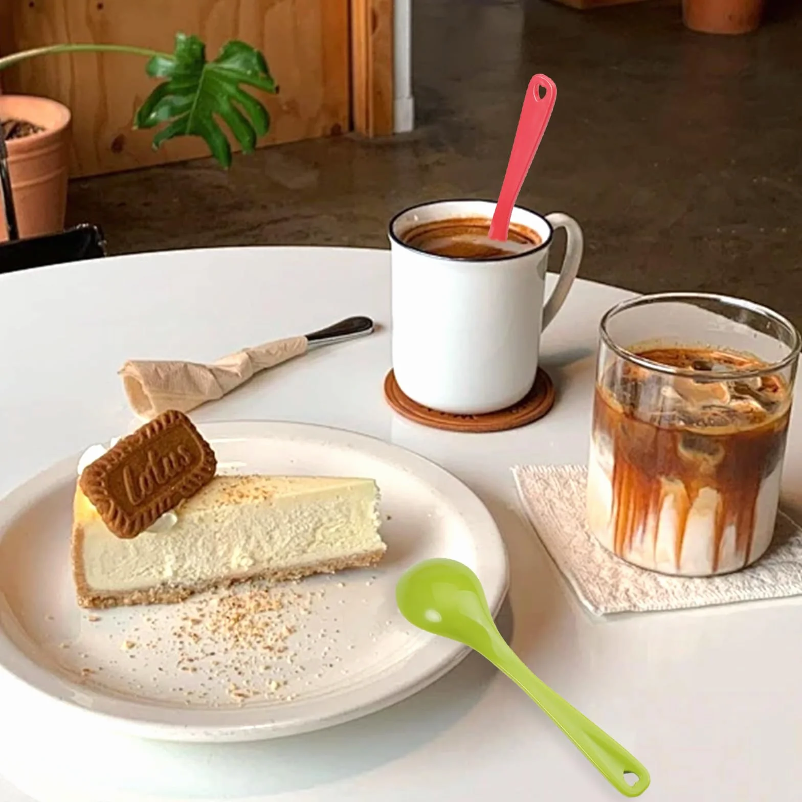 24 sztuki łyżek do jajek z tworzywa sztucznego, kolorowe, 3 kolory, plastikowa łyżka, wielokrotnego użytku, łyżki do jajek, kolorowe plastikowe, łyżeczki do dżemów, łyżeczki do jogurtu, do kuchni,
