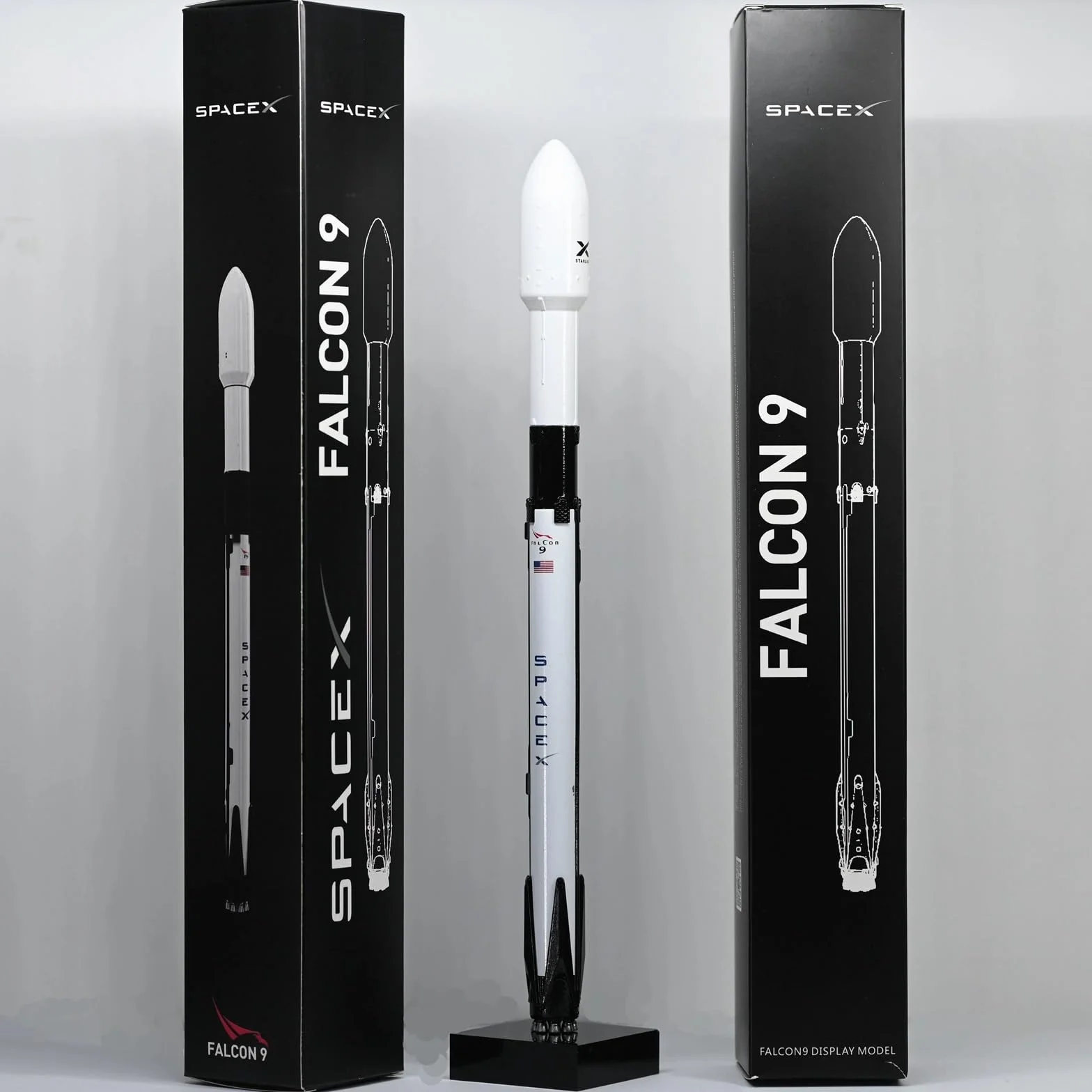 SpaceX Model Falcon 9 Block 5 Rocket Model Metal Diecast Home Desktop Office Ozdoby Dropshipping Mężczyźni Prezent