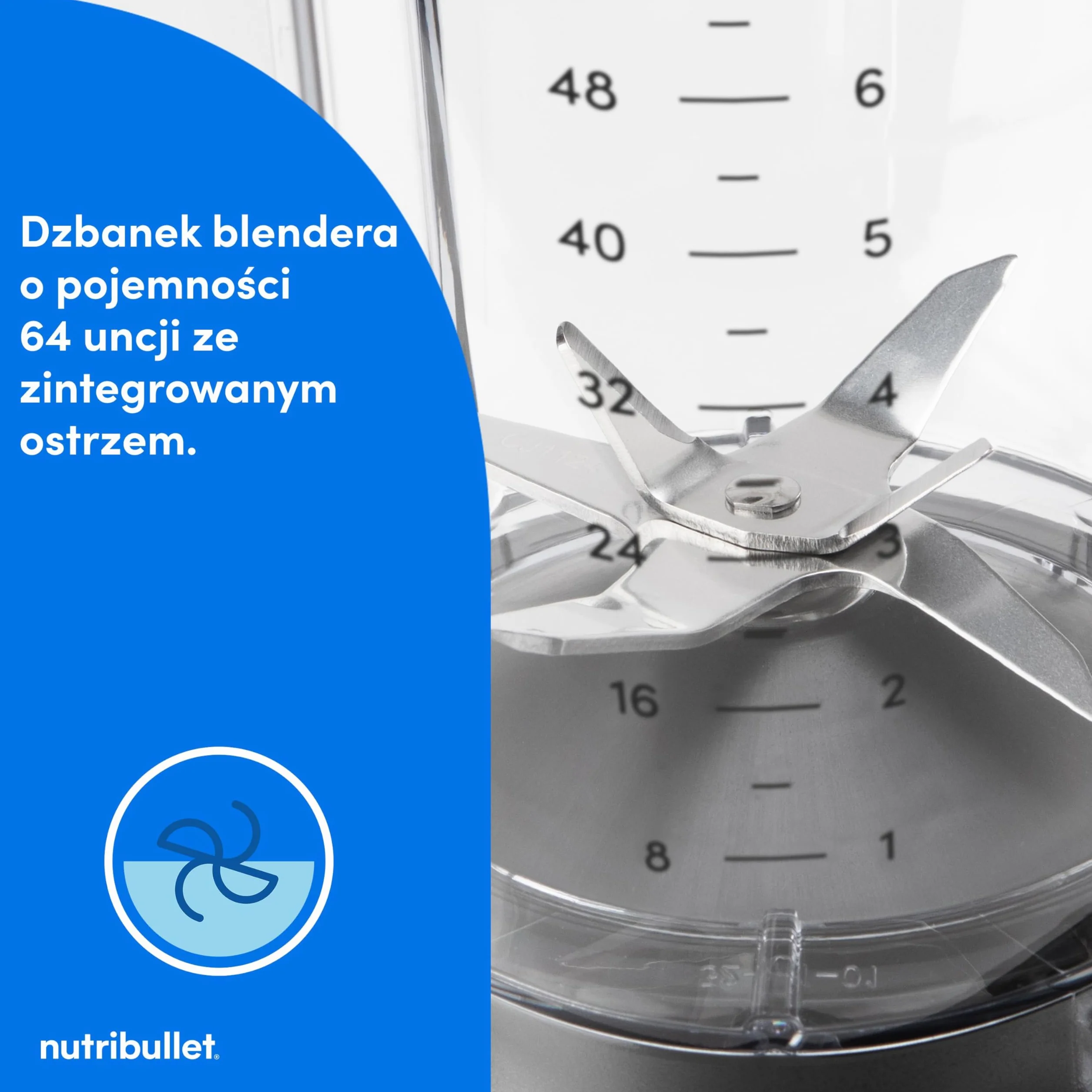 Nutribullet SmartSense Blender Combo NBF550DG z 5 zmiennymi prędkościami, funkcją pulsu, kubek 946 ml i 710 ml z uchwytem, inteligentny cykl automatyczny, pokrywa To-Go, 1500 W, czarny