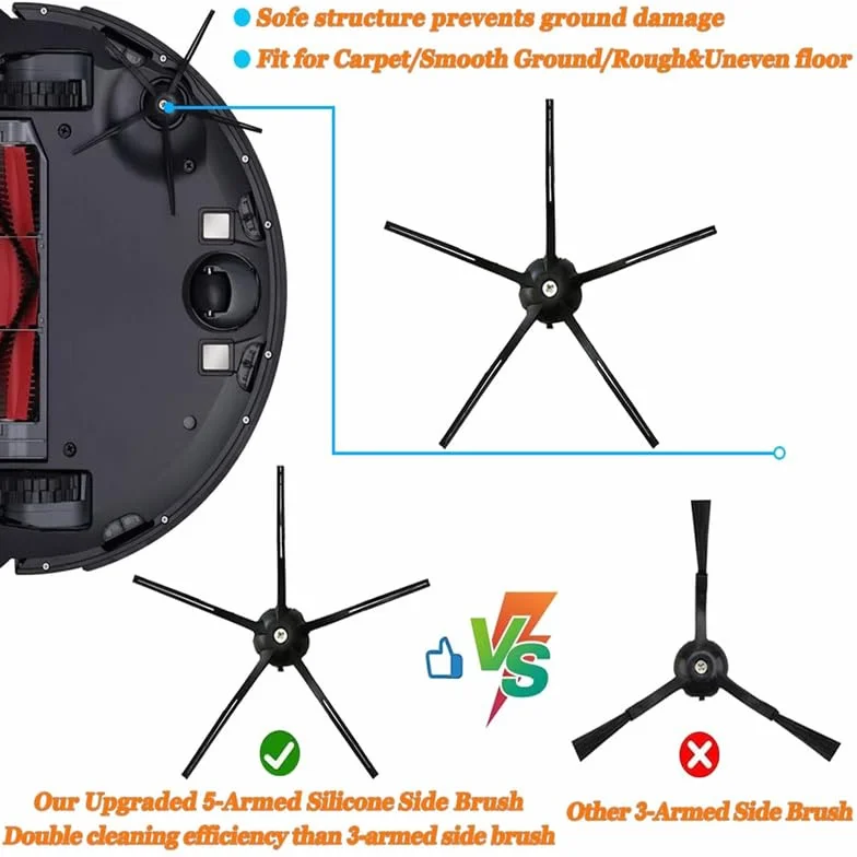 Akcesoria do Xiaomi Roborock S5 Max S6 Pure S6 MAXV szczotka główna boczna filtr HEPA