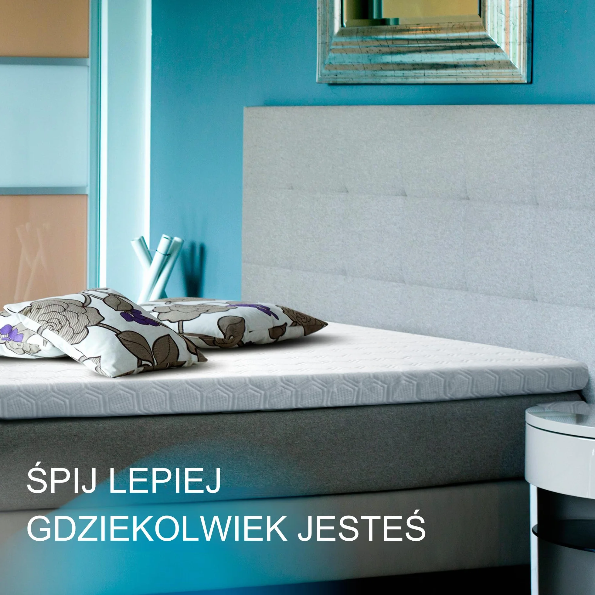 WENDRE Topper 160x200 – 7 cm Pianka Memory – Luxury Plus – Redukuje Nacisk – Z Gumkami Narożnymi – Oddychający – Zdejmowany Pokrowiec – OEKO-TEX – Wyprodukowany w UE