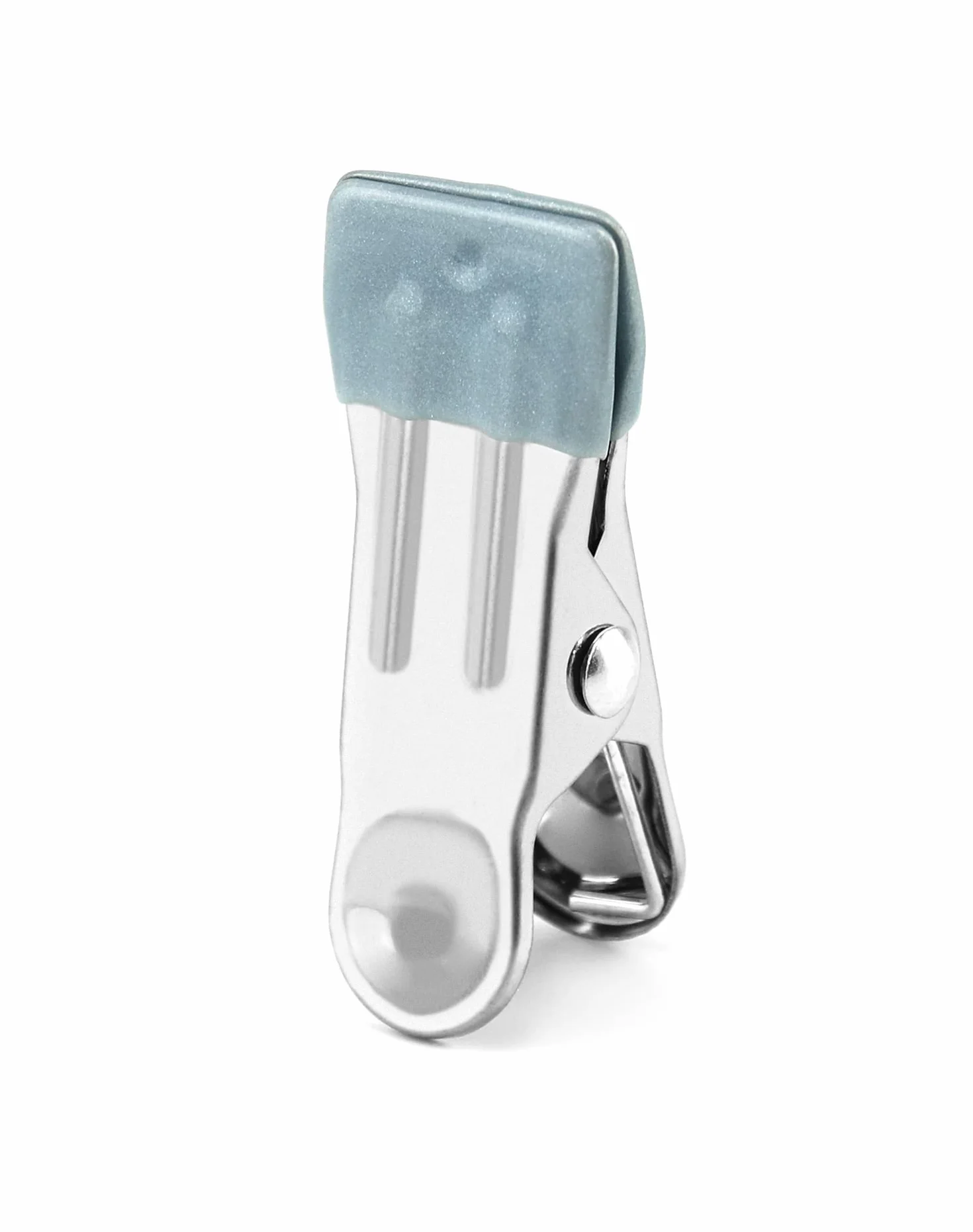 QWORK® 30 szt. Klamerki do bielizny ze stali nierdzewnej bez znaku, antypoślizgowe klipsy do skarpet, butów, ręczników, plombowania żywności, zdjęć (szary)