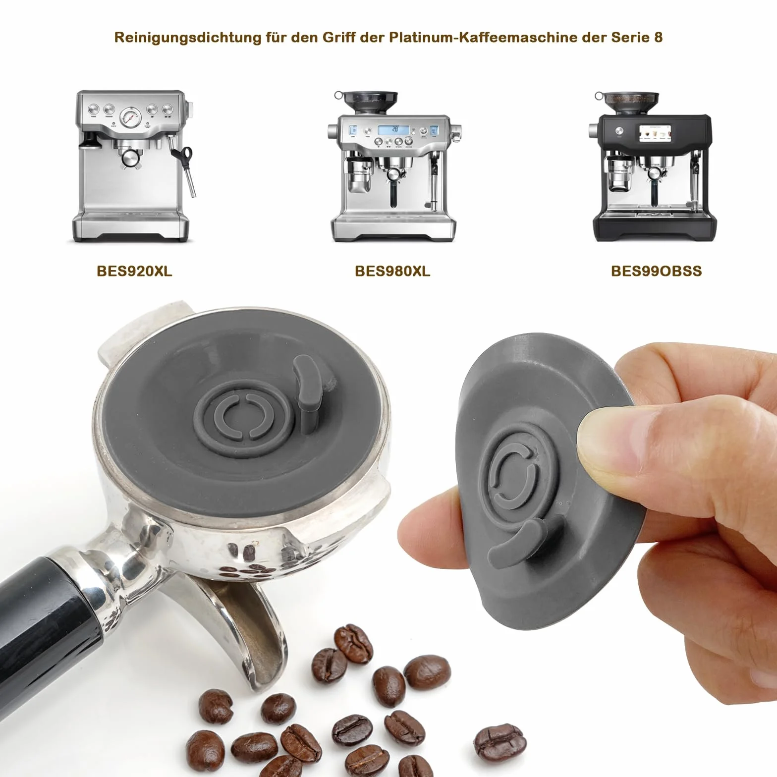 Tarcza czyszcząca do zestawu czyszczącego Sage Breville Barista Express - gumowa czyszcząca uchwytu filtra, silikonowa tarcza ekspresów do kawy Barista Pro 54 mm