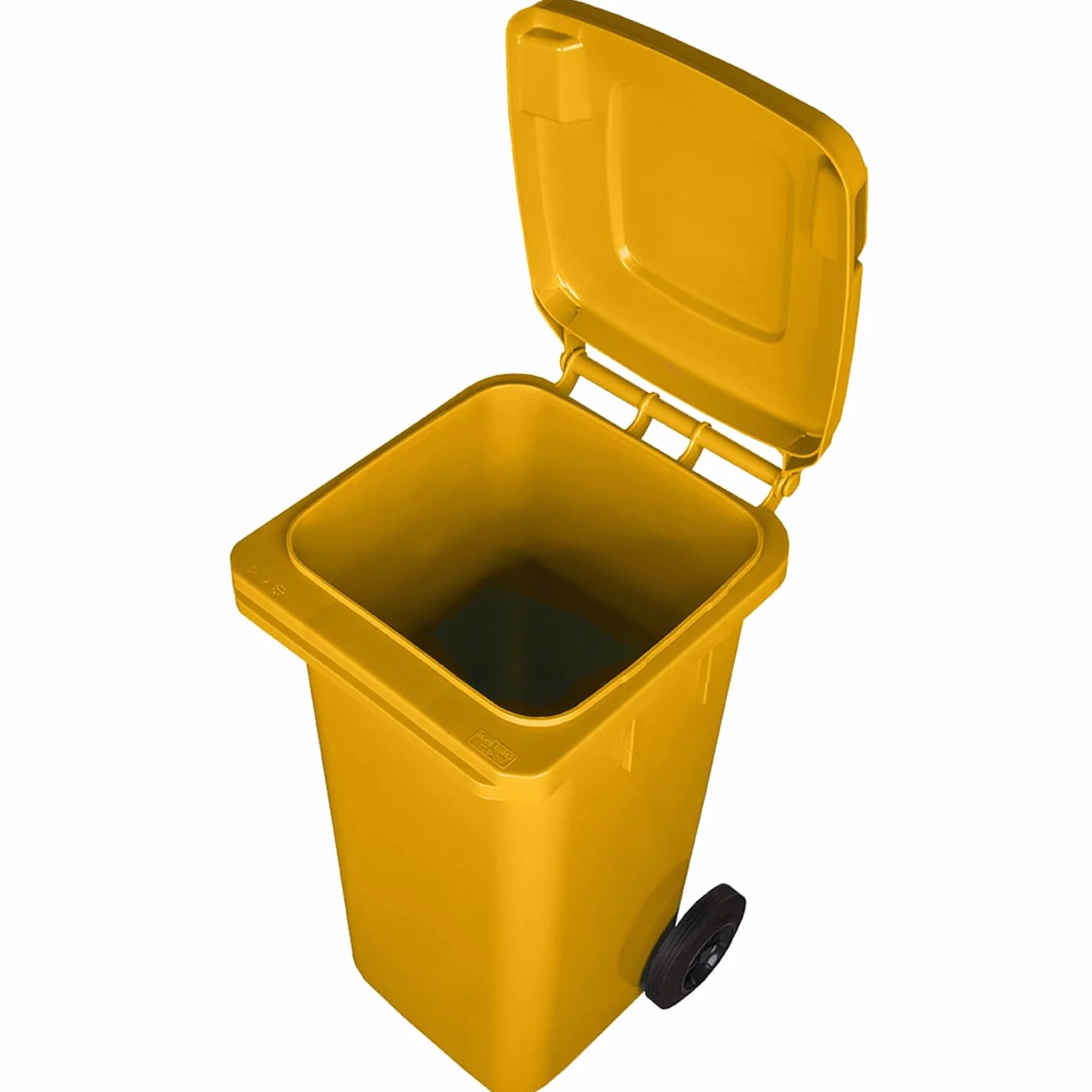 JESTIC Kosz na śmieci z pełnymi gumowymi kółkami do recyklingu Tri Selective Garage Top XXL (120 litrów, żółty)