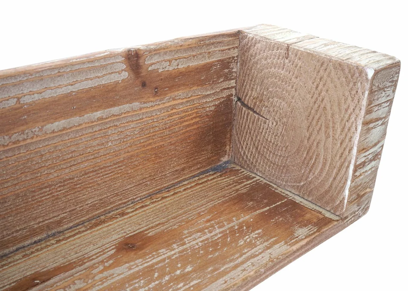 Mendler Regał ścienny HWC-A15, regał wiszący, regał na książki, drewno jodłowe rustykalne masywne ~ 60 cm