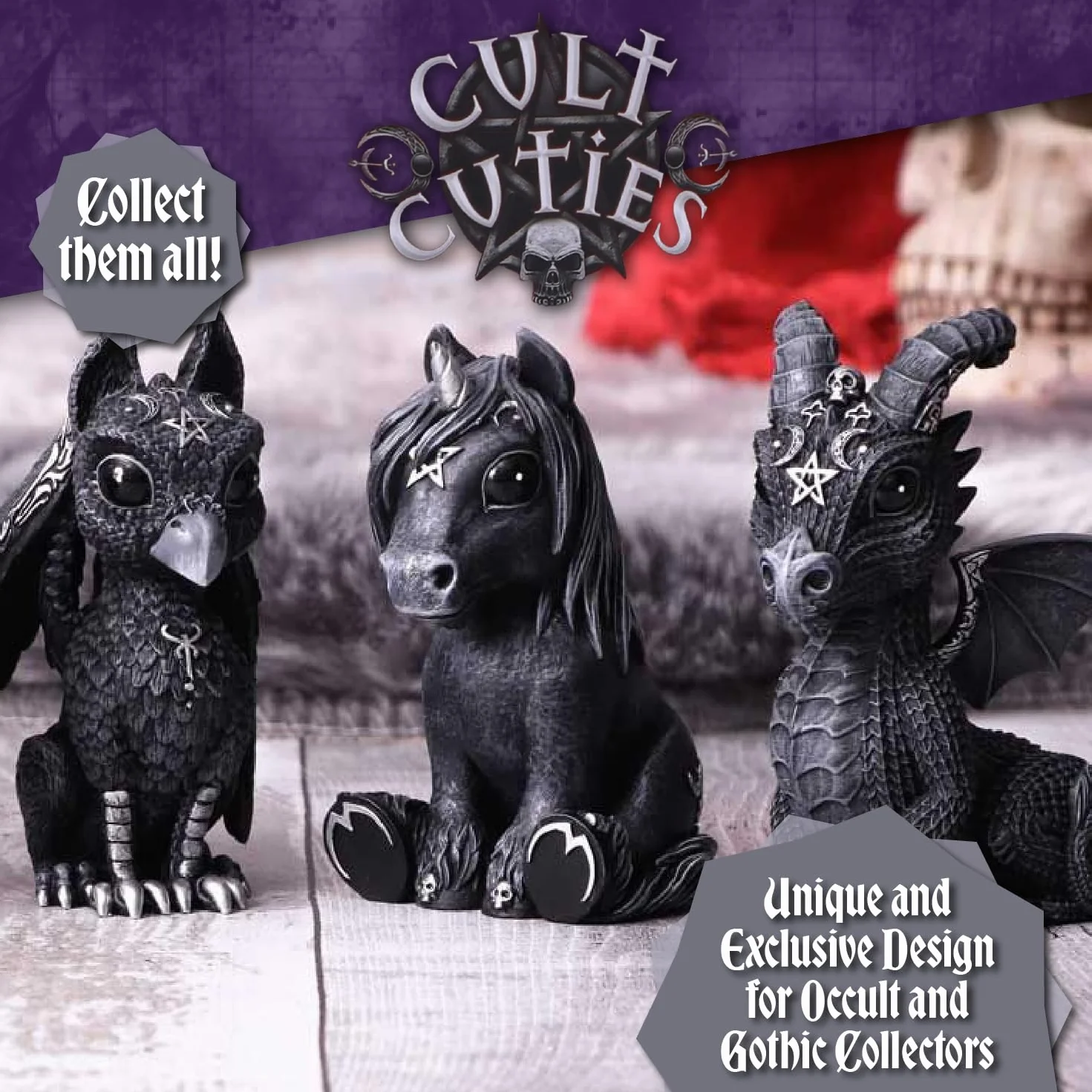 Nemesis Now Cult Cuties Culticorn, czarny, 10,2 cm