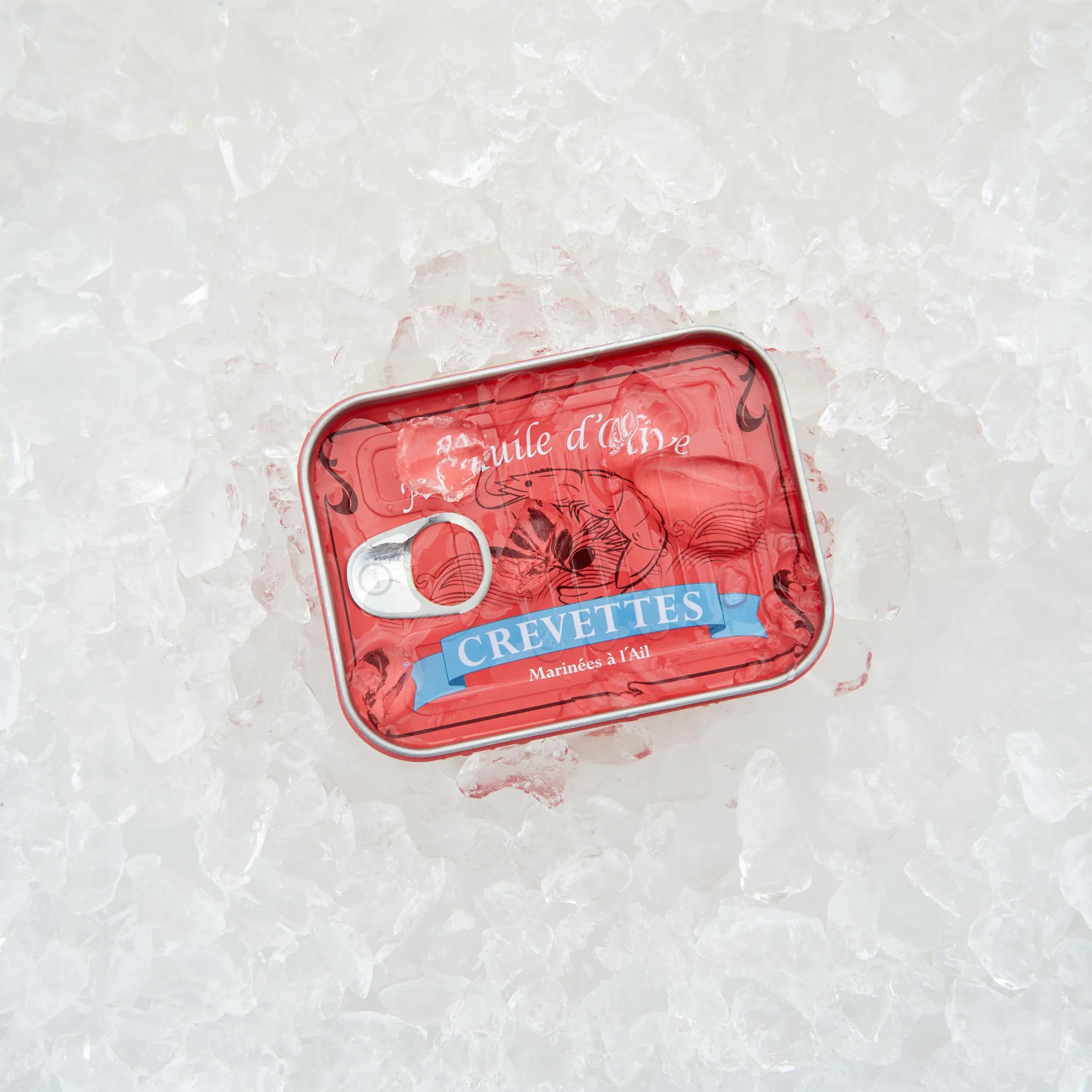 Balvi Conserverie Crevettes Conserverie Crevettes Retro krewetki konserwowane widelec puszka/stal nierdzewna