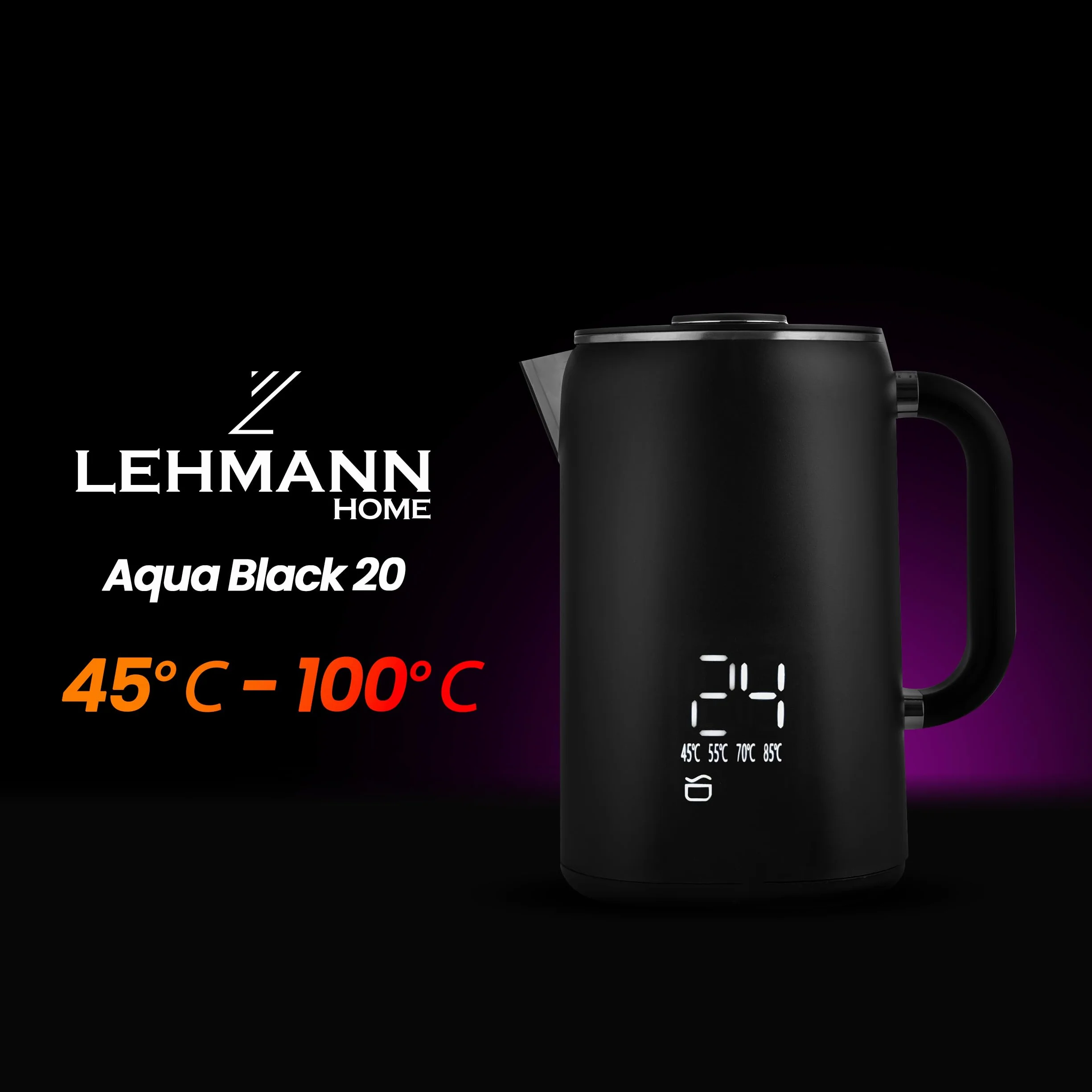 Lehmann Czajnik ze stali nierdzewnej 1,7 l z utrzymaniem temperatury 45-100℃