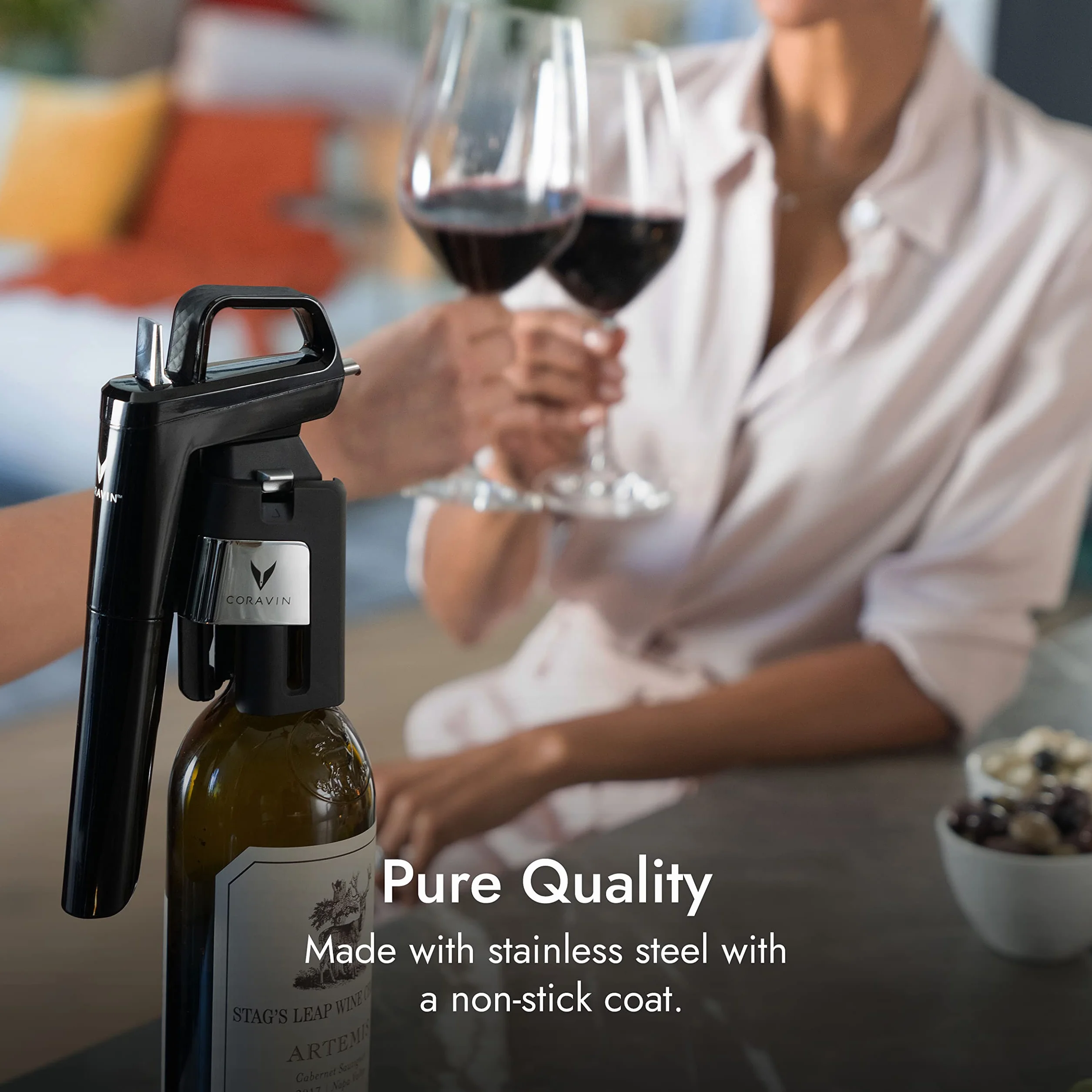 Coravin standardowa igła do wybijania, stal nierdzewna, czarna 9,14 cm