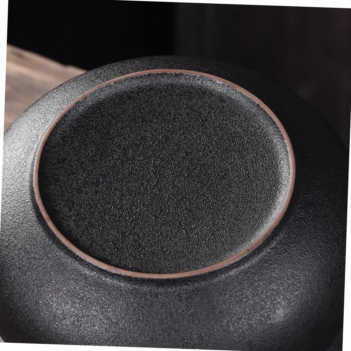 PRETYZOOM Akcesoria Do Herbaty Czarna Ceramika Miska Do Mycia Herbaty Duża Pojemność 1250 Ml Chiński Styl Solidna I Elegancka