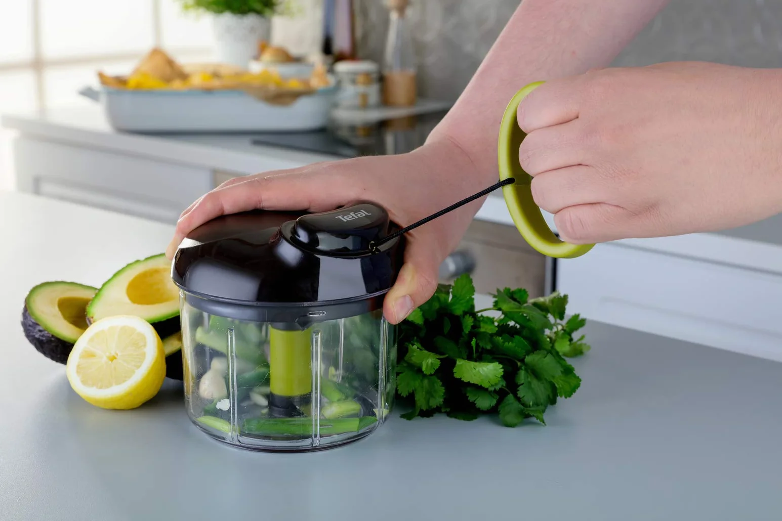 Tefal Rozdrabniacz Kuchenny 900 ml Czarny/Zielony