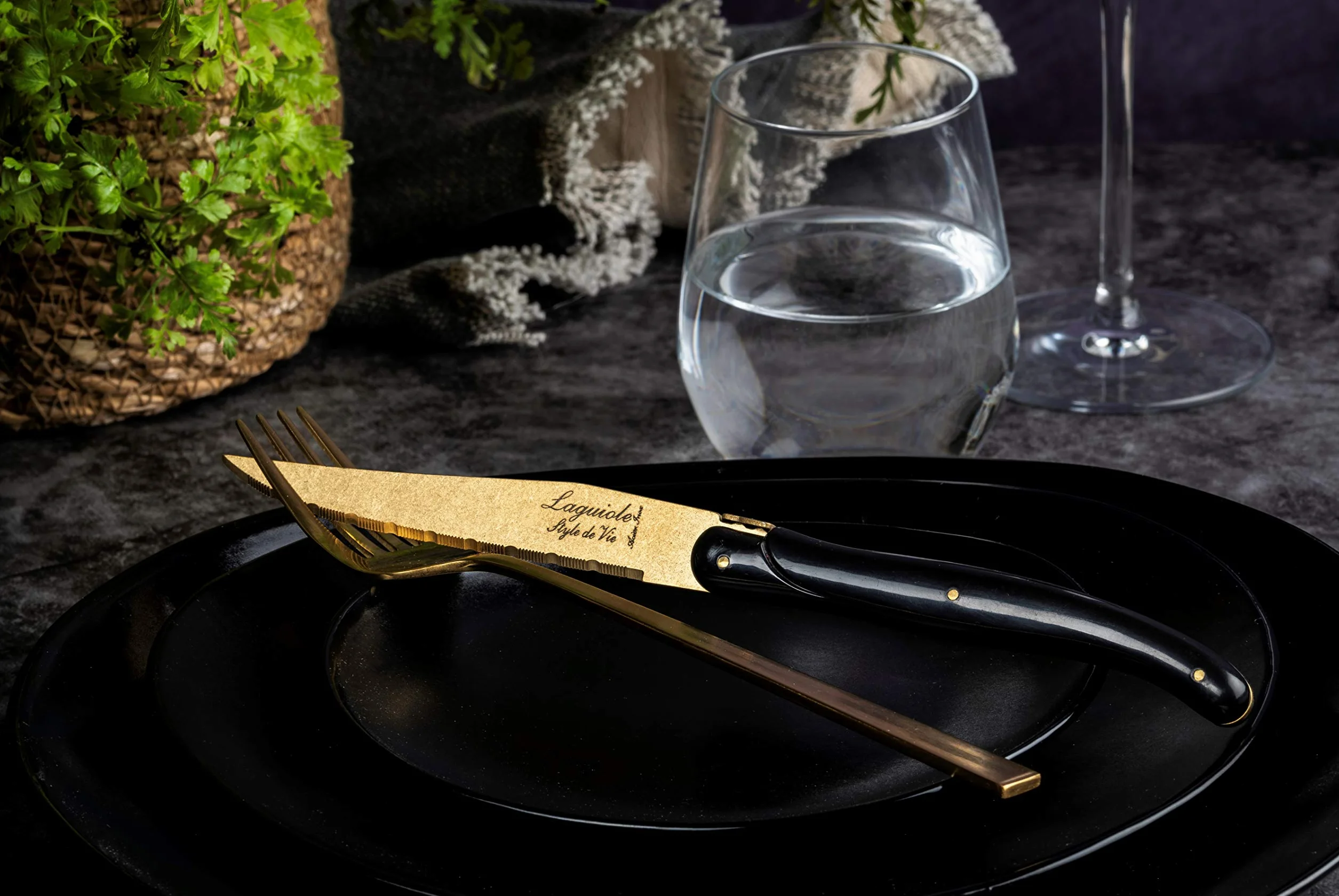 Laguiole Style de Vie Nóż do steków Prestige Line, 6-częściowy, złoty