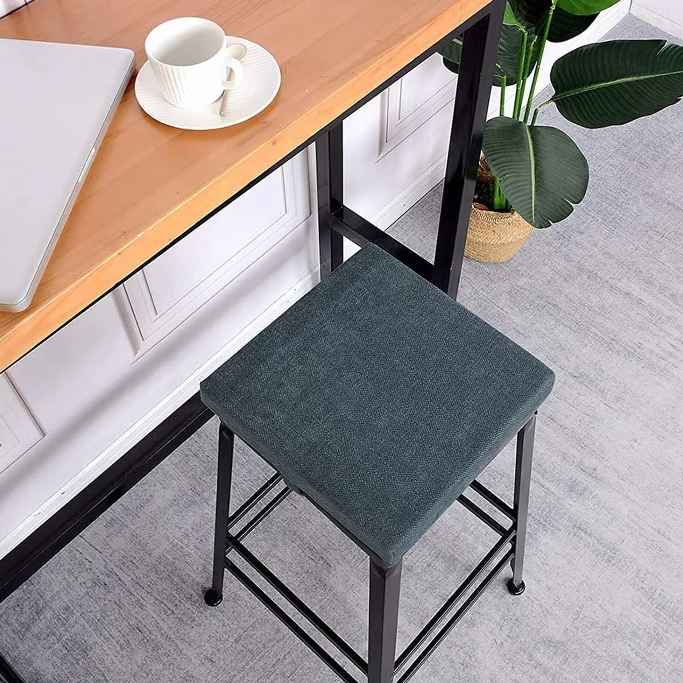 Poduszka na siedzisko z pianki memory foam o grubości 3/5/8 cm, antypoślizgowe podkładki na siedziska, krzesła do jadalni z możliwością zdejmowania, krzesła barowe(Dark coffee,30X30x5CM)