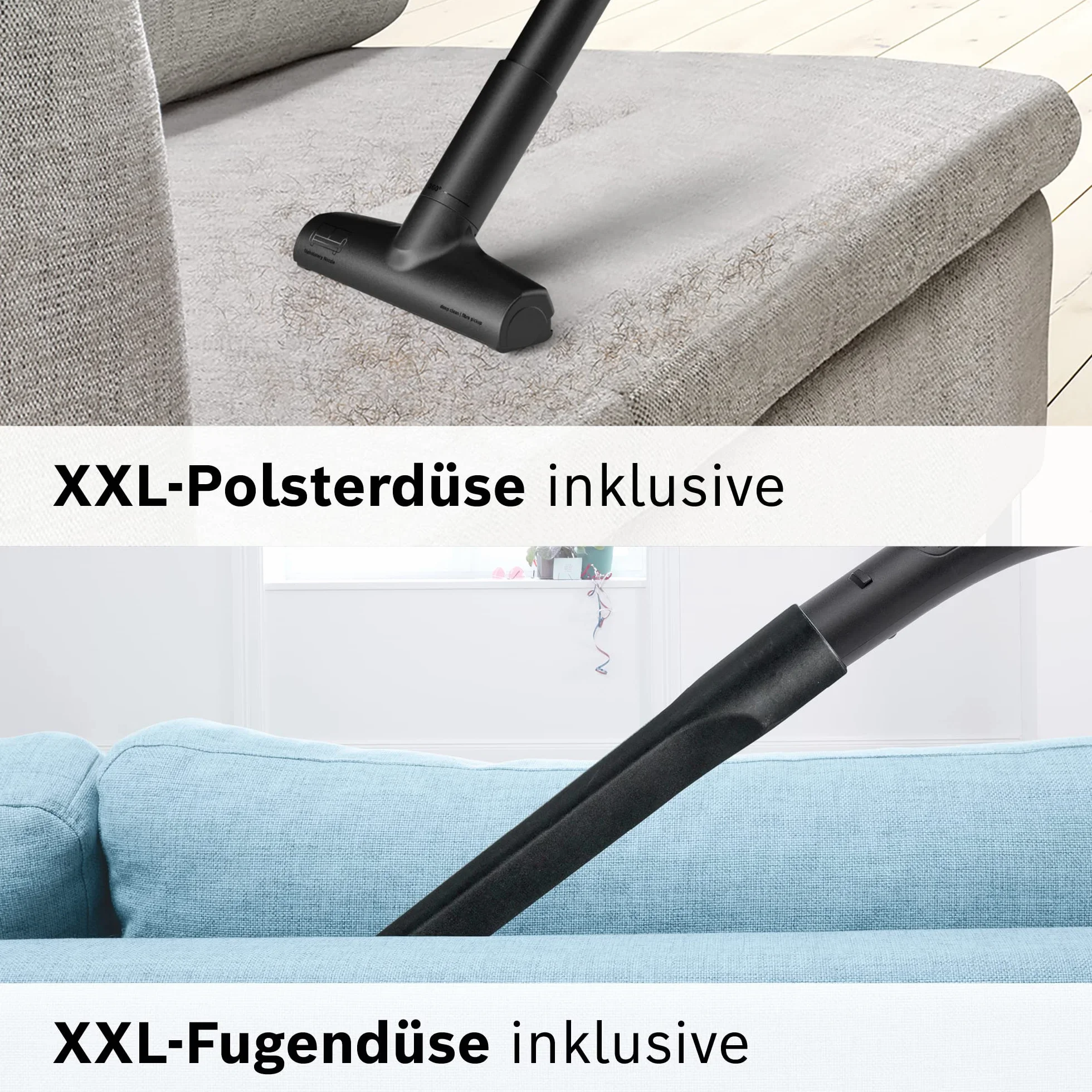 Bosch Odkurzacz bezworkowy seria 6 BGC41XHYG, odkurzacz podłogowy, idealny dla alergików, filtr higieniczny, dysza podłogowa do parkietu, dywanów, duża moc ssania, cichy, 700 W, biały