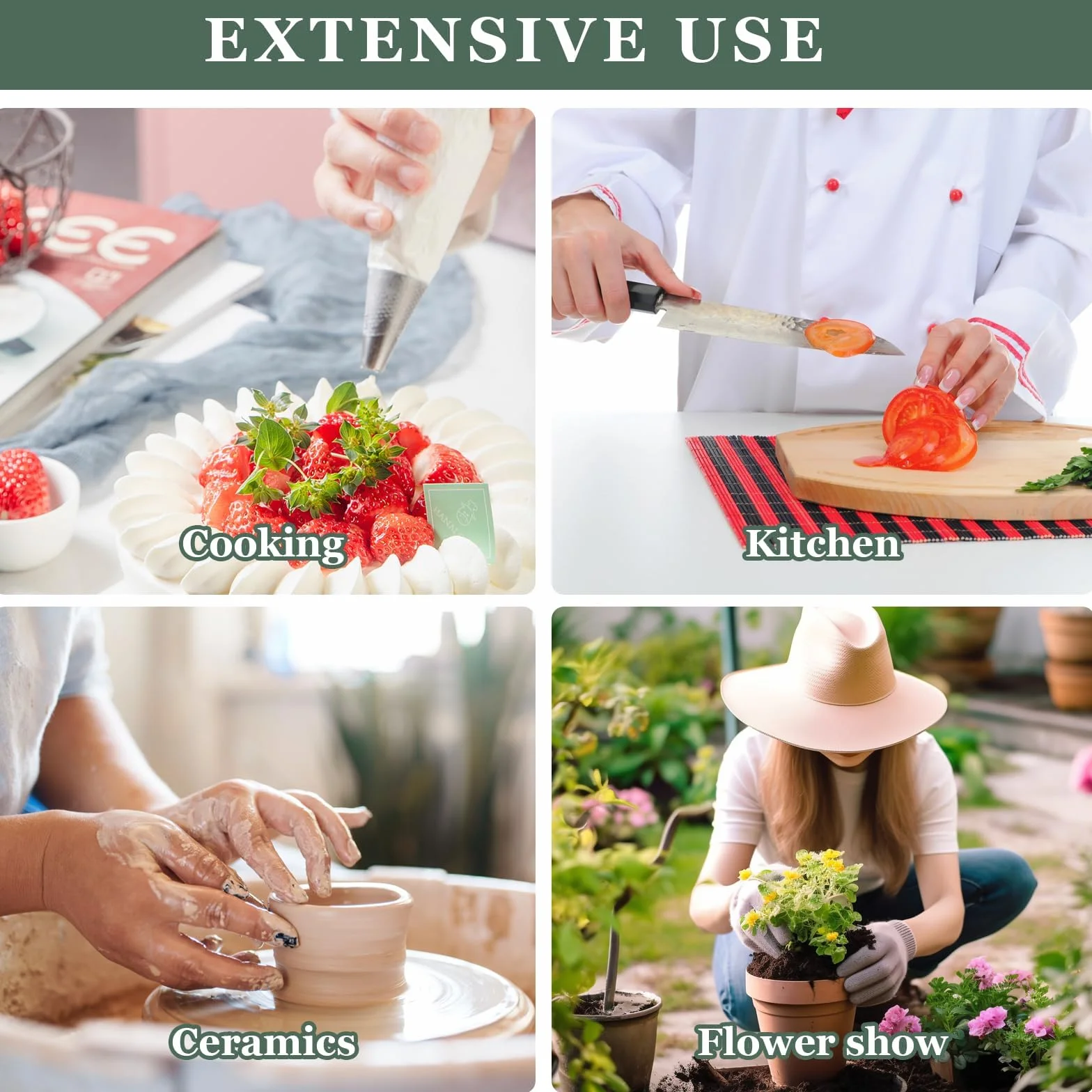 Apron Women bawełniany len, fartuch ogrodowy, z nadrukiem, regulowany fartuch kuchenny, wodoodporny i odporny na olej, fartuch malarski dla dorosłych, do kuchni, jadalni, ogrodu, kawiarni