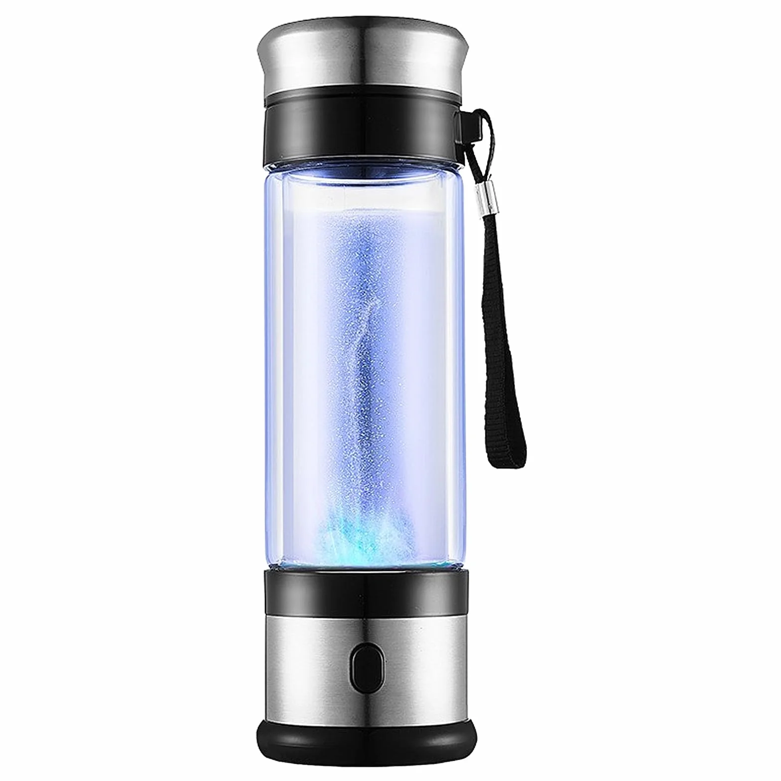 Przenośny generator wody wodorowej do wody pitnej, technologia SPE PEM, jonizator wody, generator butelek z wodorem, jonizator USB, maszyna do wody wodorowej i producent (350 ml, biały B)
