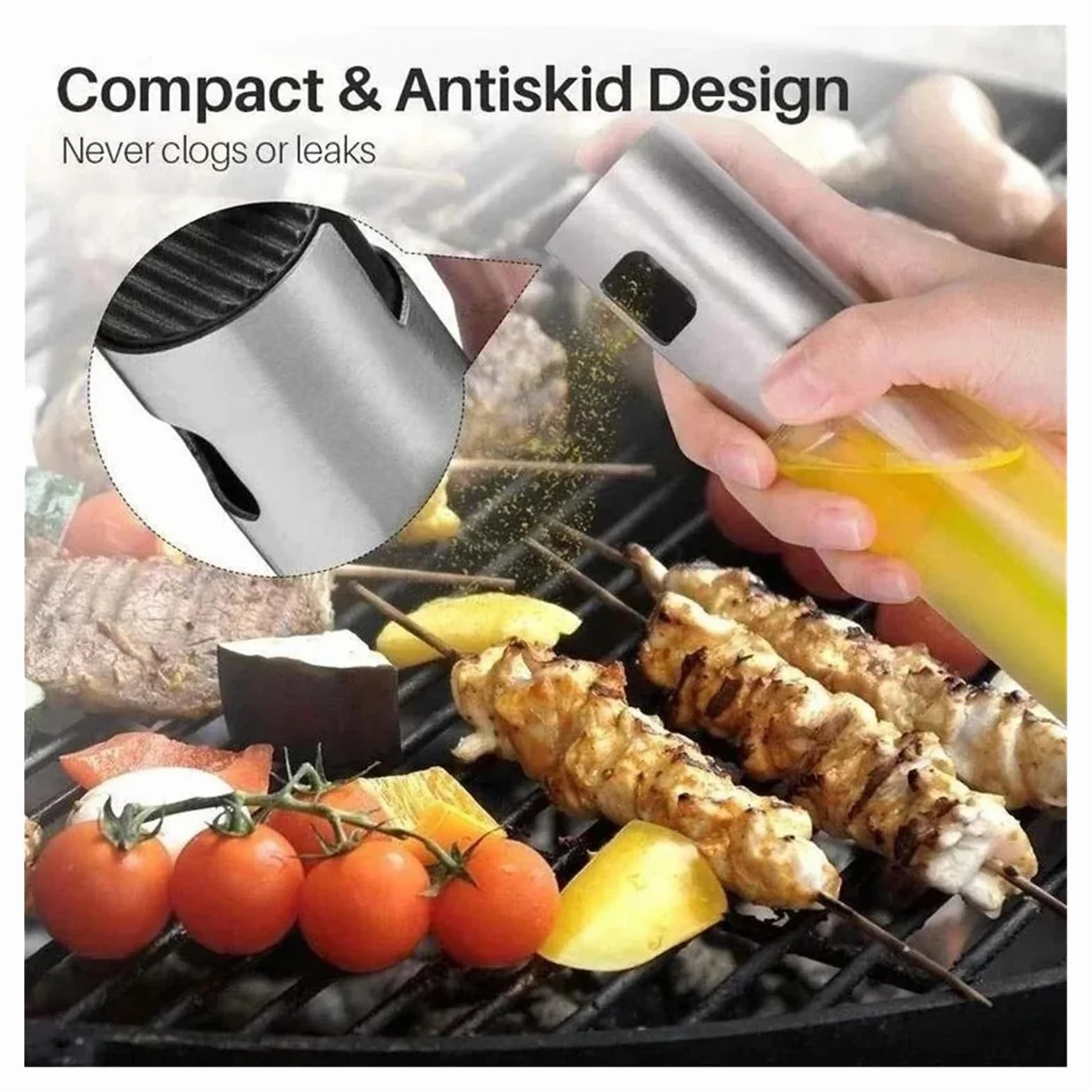 Dozownik oleju, Szklany Rozpylacz Oleju Do Gotowania Spray Mister Sałatek BBQ Pieczenie W Kuchni Pusta Butelka Octu do frytkownicy(Rose Gold-6PCS)