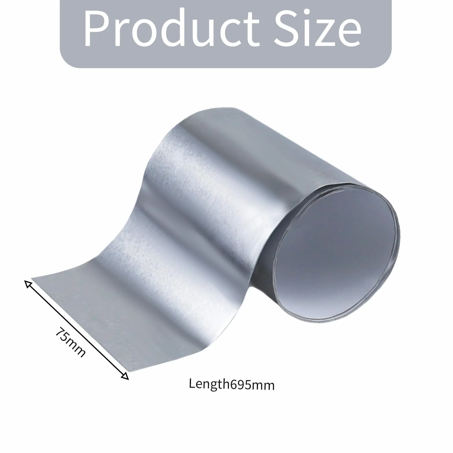 Folia paroszczelna do zmywarki, 2 szt., 695×75 mm – Folia ochronna blatu przed ciepłem, kompatybilna z Beko/Whirlpool/Bauknecht – aluminium