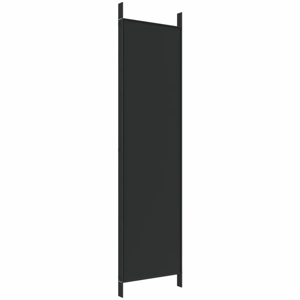 vidaXL Parawan 4-panelowy, czarny, 200x200 cm, tkanina