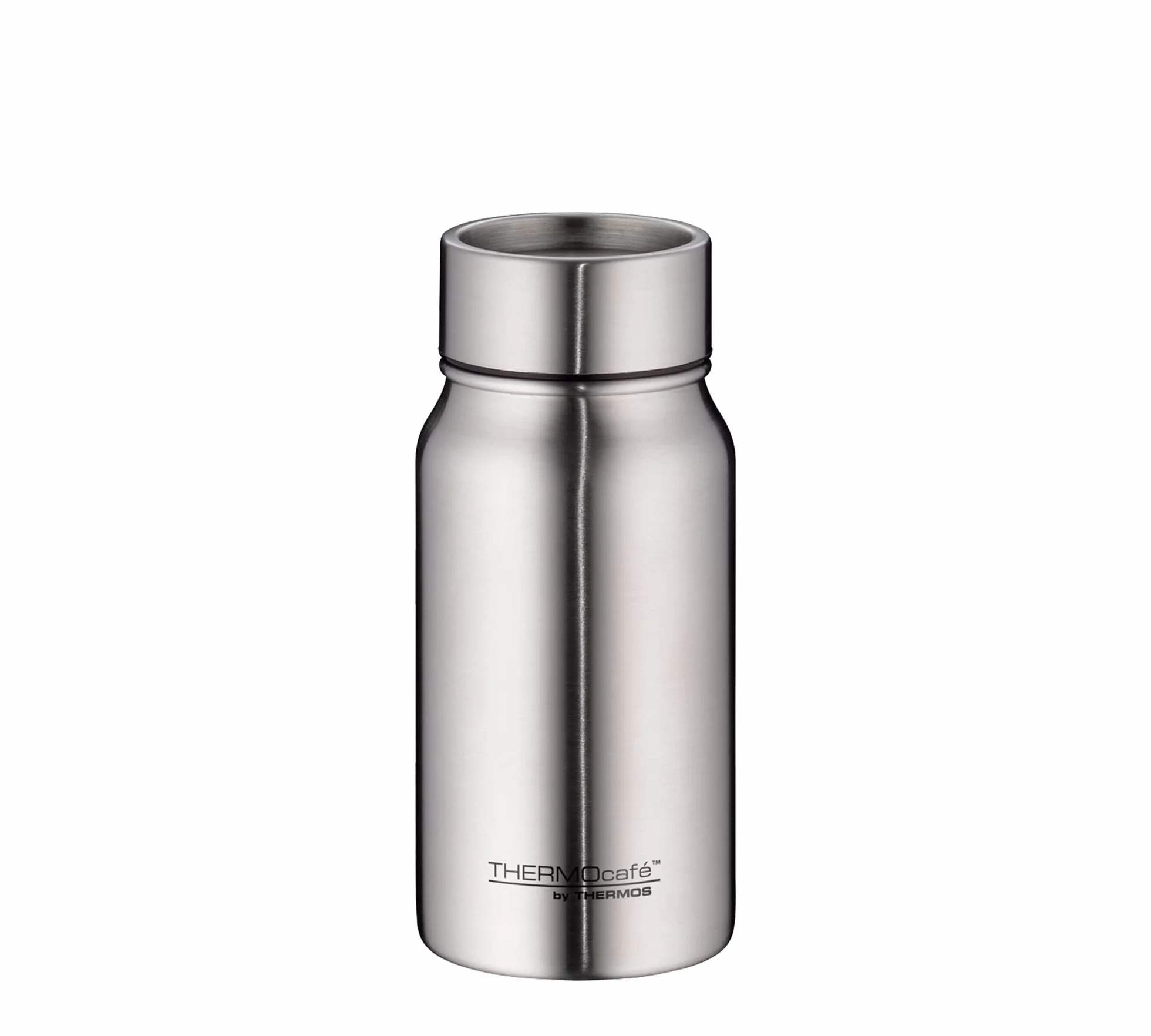 TC kubek do picia 0,35 l, stalowy kubek termiczny ze stali nierdzewnej, 8 h gorących/zimnych przez 16 h, absolutnie szczelny, do biura, by THERMOS, kubek do kawy, rozkładane zamknięcie, do zmywarki,