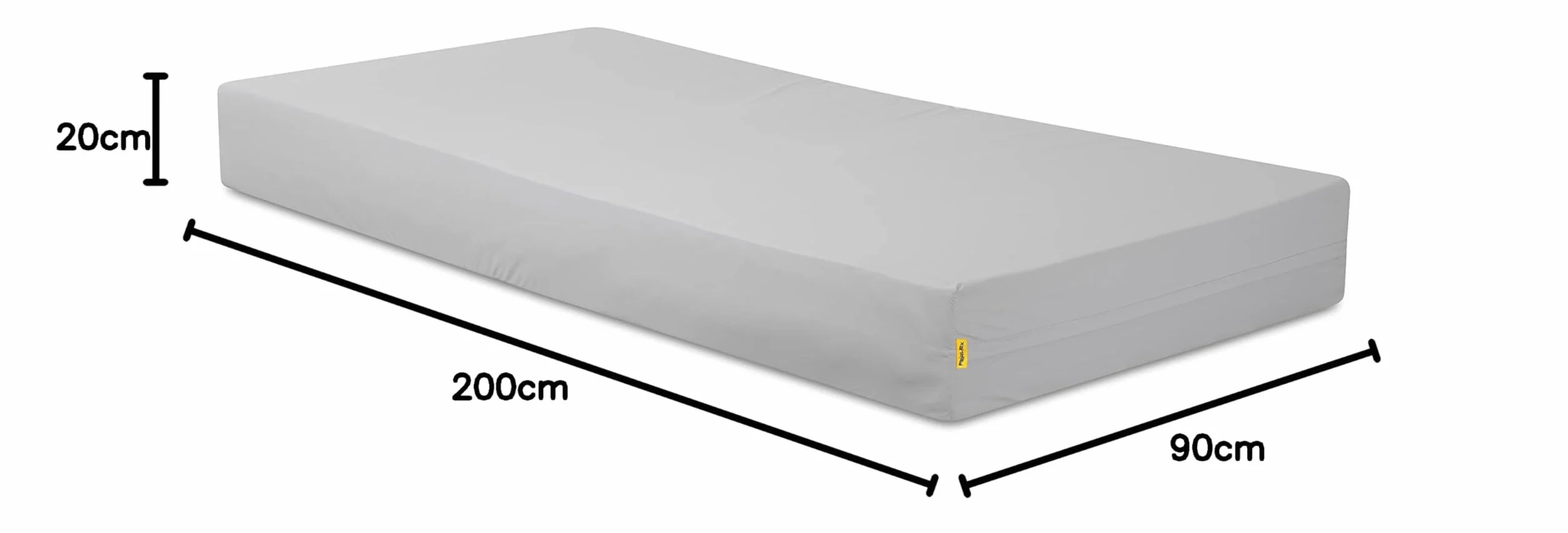 Ferlex - Materac sanitarny | Przegubowy | wiskoza 6 cm | Wodoodporny i oddychający | Wytrzymuje do 140 kg (90x200)