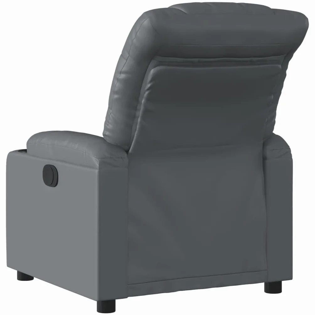 Fotel relaksacyjny elektryczny ze sztucznej skóry z funkcją leżenia, regulowany, ergonomiczny, wygodny fotel telewizyjny z podłokietnikami i oparciem, do salonu, kącika do czytania, biura