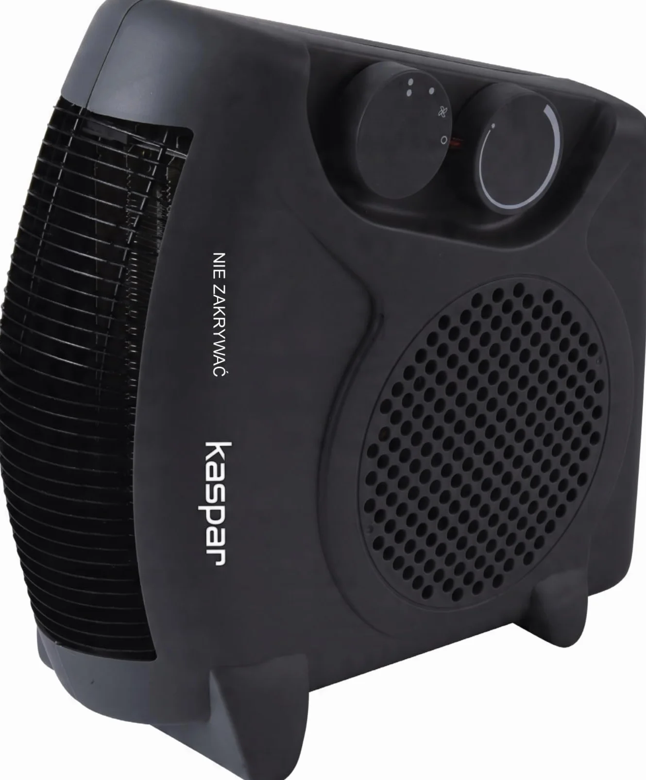 KASPAR Termowentylator, mały, kompaktowy wentylator termiczny, grzejnik elektryczny, 1000 W, 2000 W, z funkcją wentylatora, termostat, zabezpieczenie przed przegrzaniem, ogrzewanie elektryczne, 3