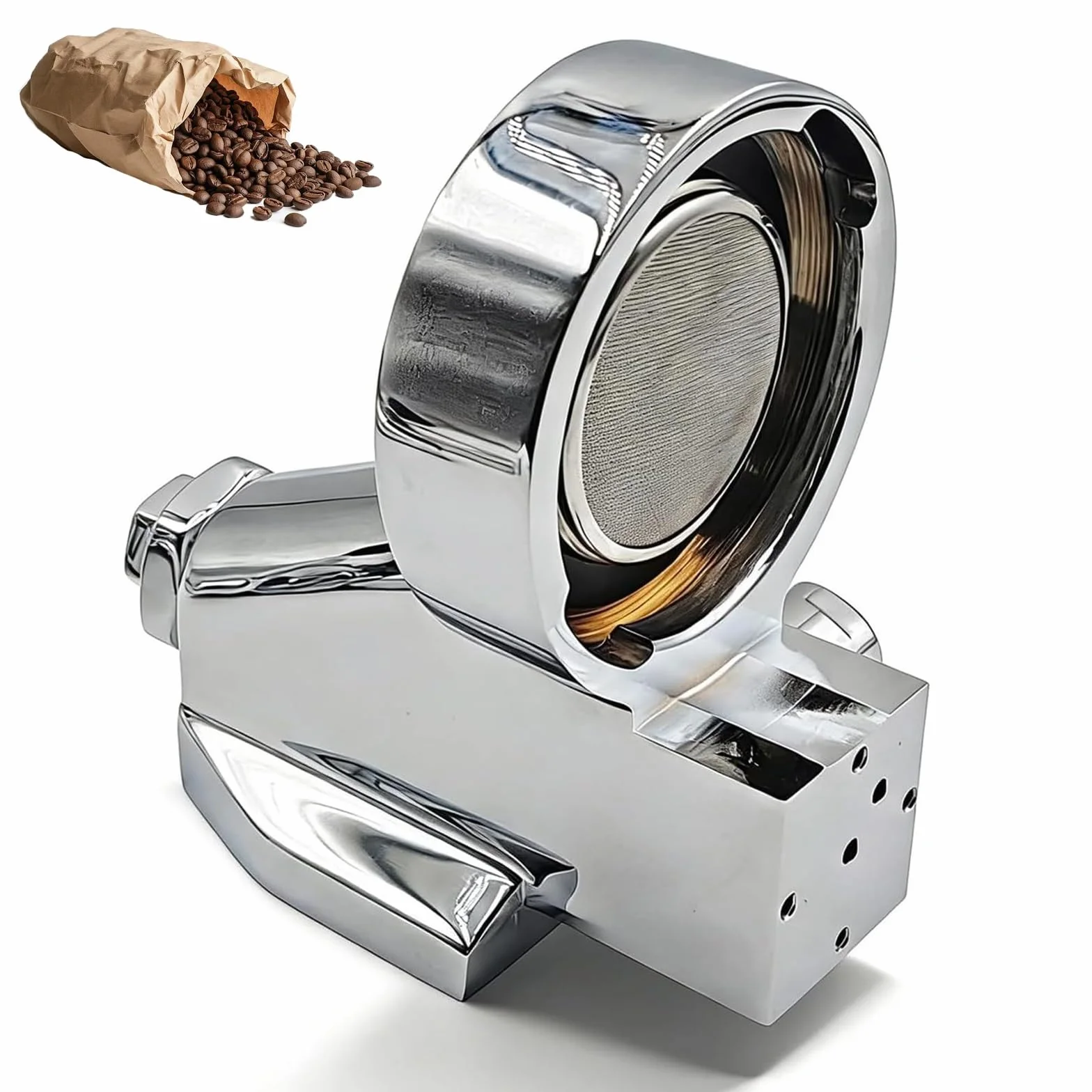 Ręczne części do parzenia kawy, głowica do zaparzania 58 mm do półautomatycznych ekspresów do kawy, kompatybilna z ekspresami do kawy w stylu włoskim, zestaw montażowy do domowego warzenia