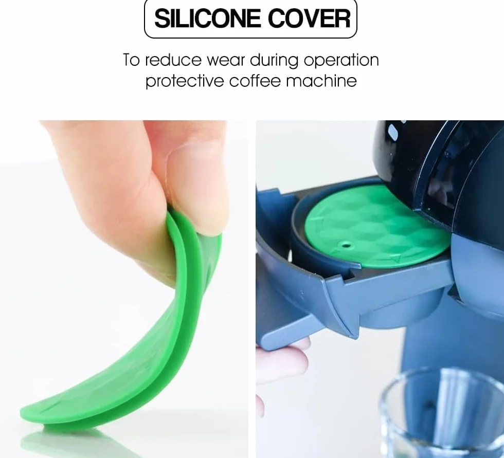 i Cafilas Kapsułka do kawy wielokrotnego użytku z filtrem do kawy nadaje się do Dolce Gusto, z łyżeczką do kawy, szczotką.