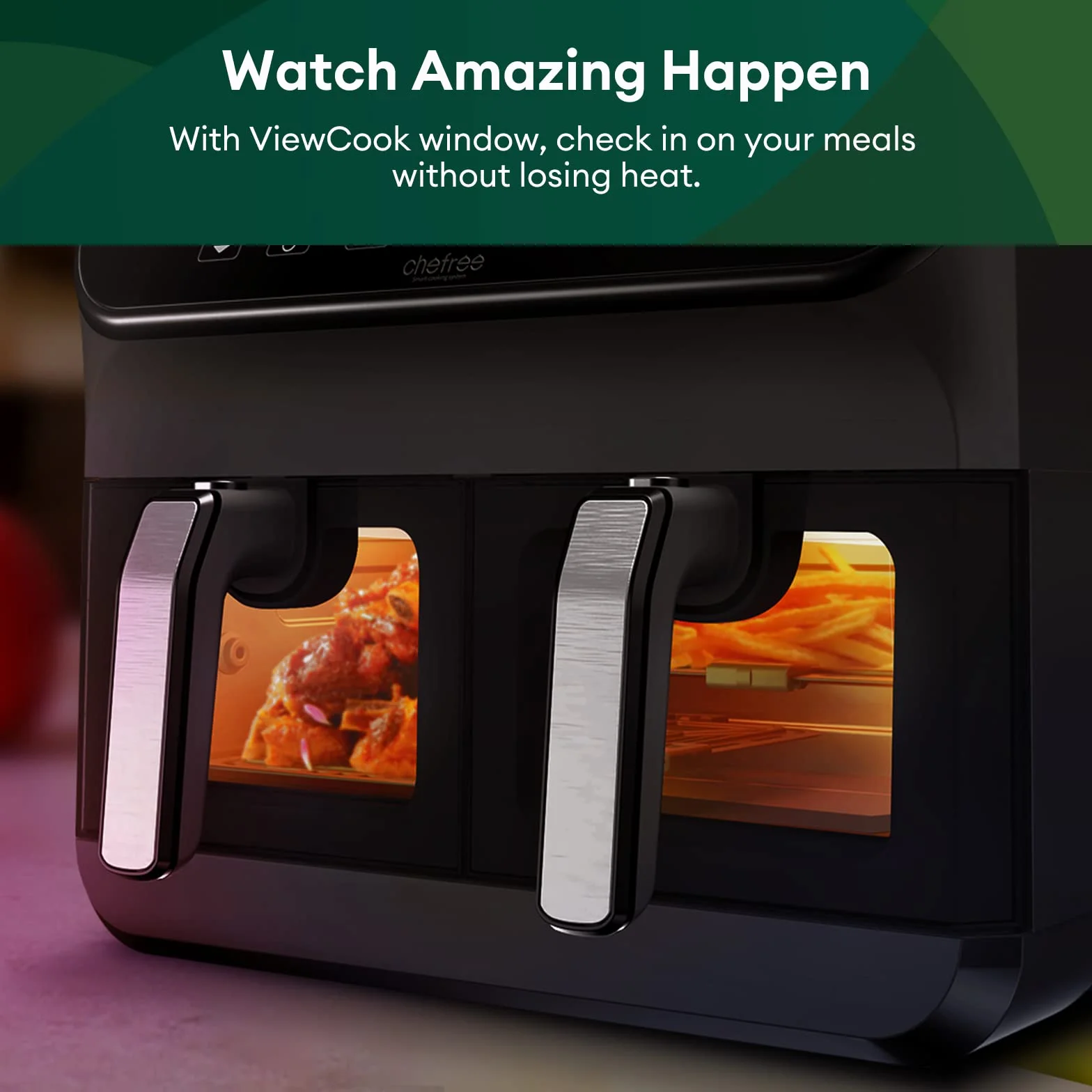 Chefree Air Fryer Frytkownica, Czarny, 8L