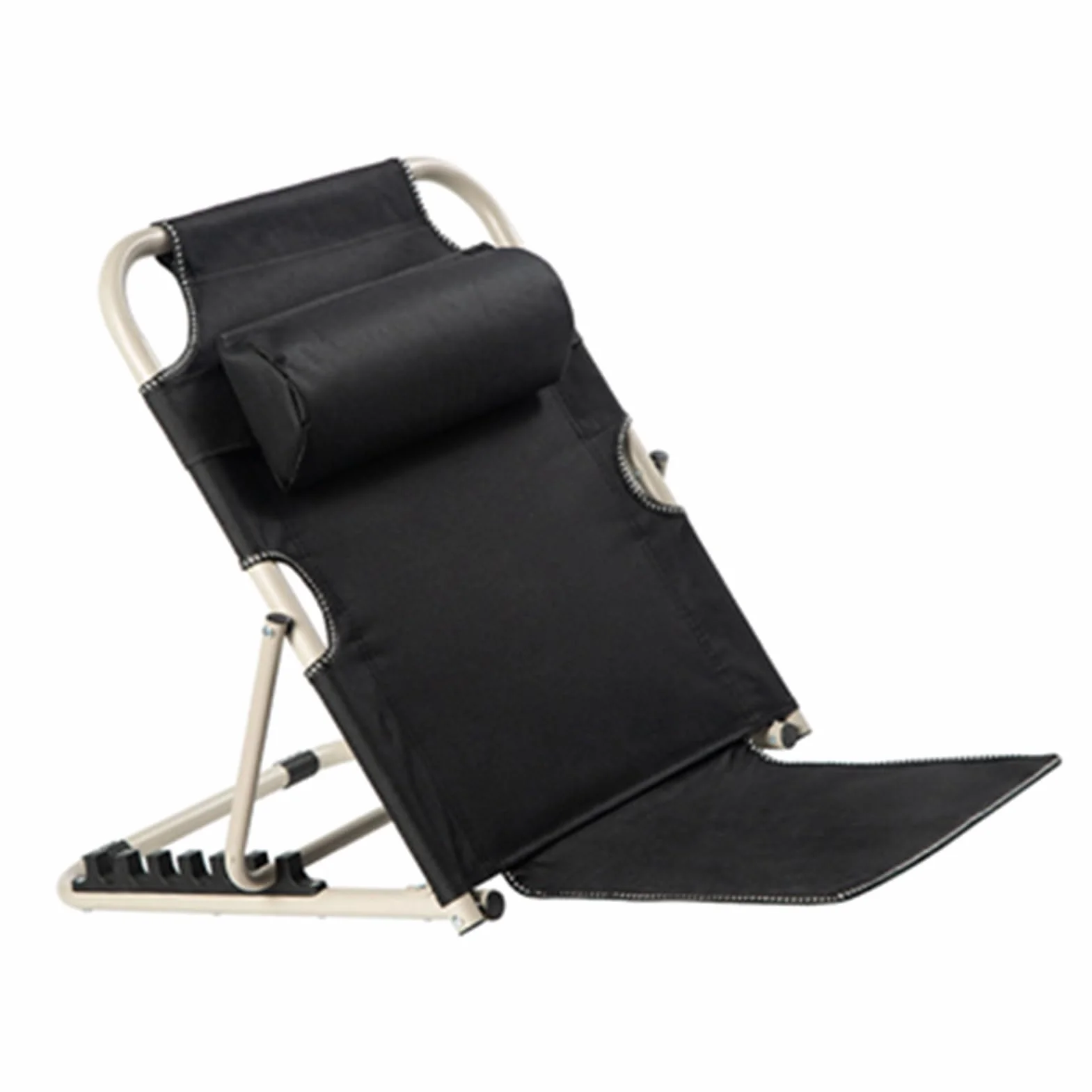 Generic Składane Oparcie łóżka, Wygodne, łatwe do Przechowywania, Trwałe Krzesło, Stabilne Podparcie, możliwość Regulacji Wielu Kątów, Ergonomiczne, z poduszką dla Osób Starszych i (BLACK)
