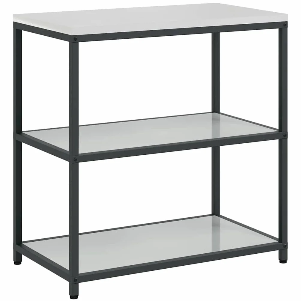 HATTEM zestaw do przechowywania kuchennego, 3 sztuki, srebrny | Stal ocynkowana, 4-drzwiowa, 6 półek, 90 x 50 x 92 cm, 60 x 50 x 92 cm