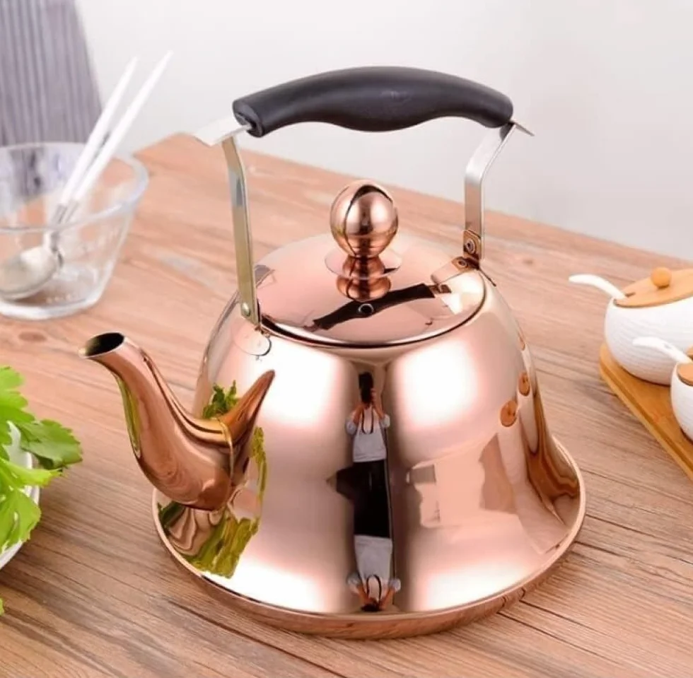 Czajnik ze stali nierdzewnej, Czajnik do herbaty Czajnik-Złoty||4L(Rose Gold,4L)