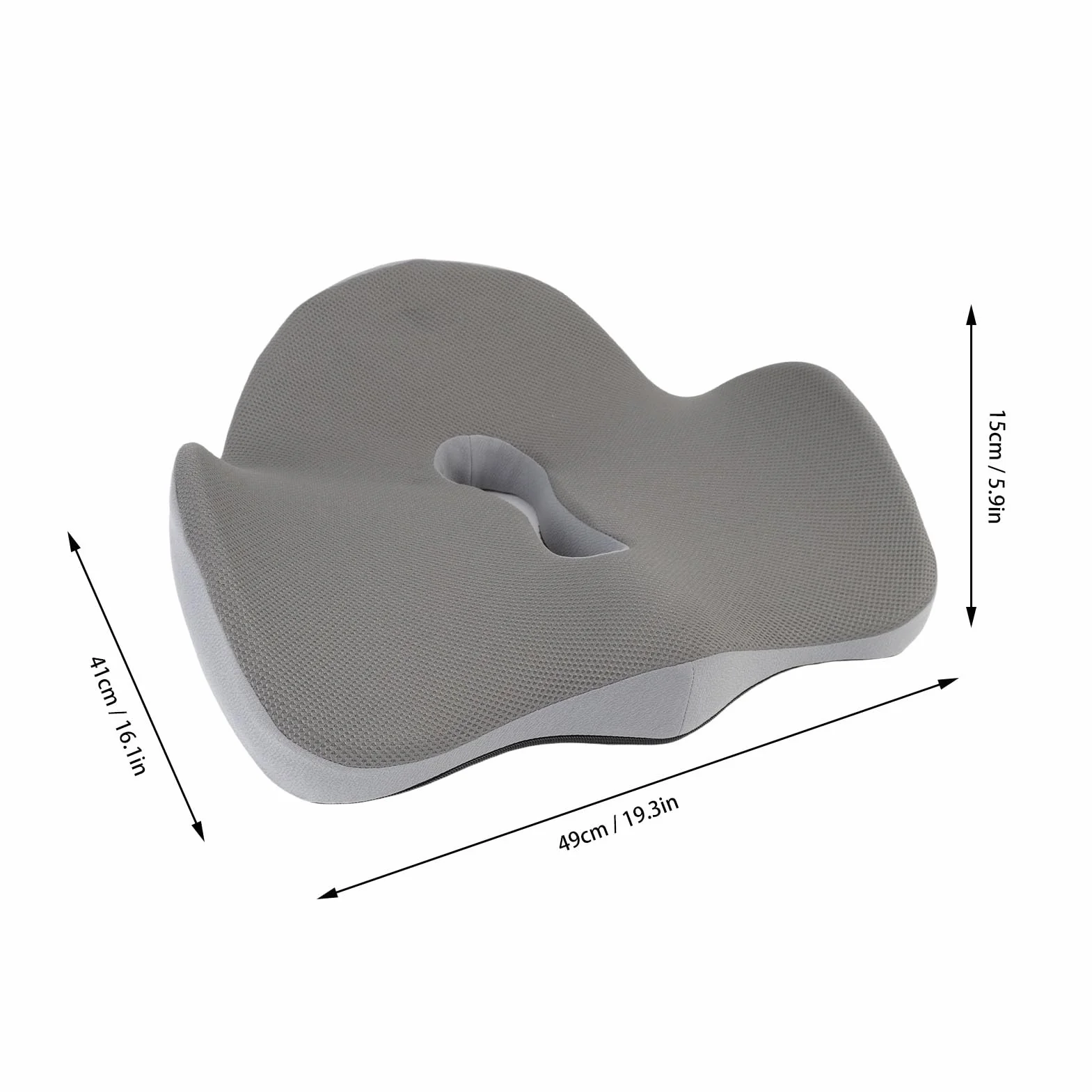 Yinhing Poduszka do Siedzenia Ergonomiczna z Pianki Pamięci na Krzesło Biurkowe dla Kierowców (GREY)
