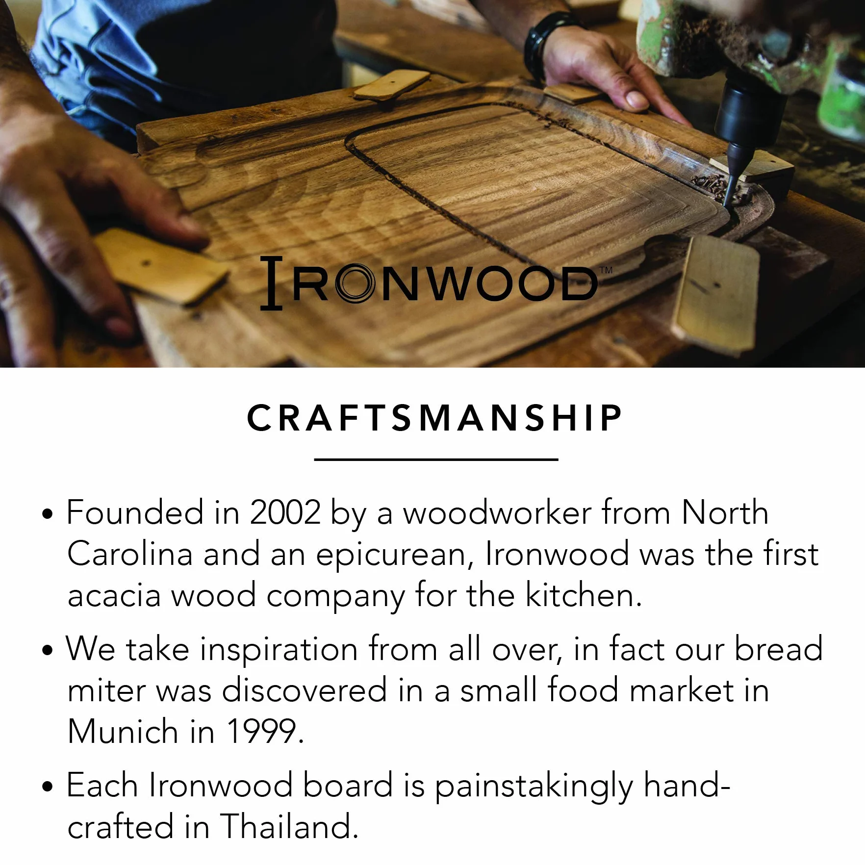 Ironwood Gourmet 28676 Deska do chleba, drewno akacjowe