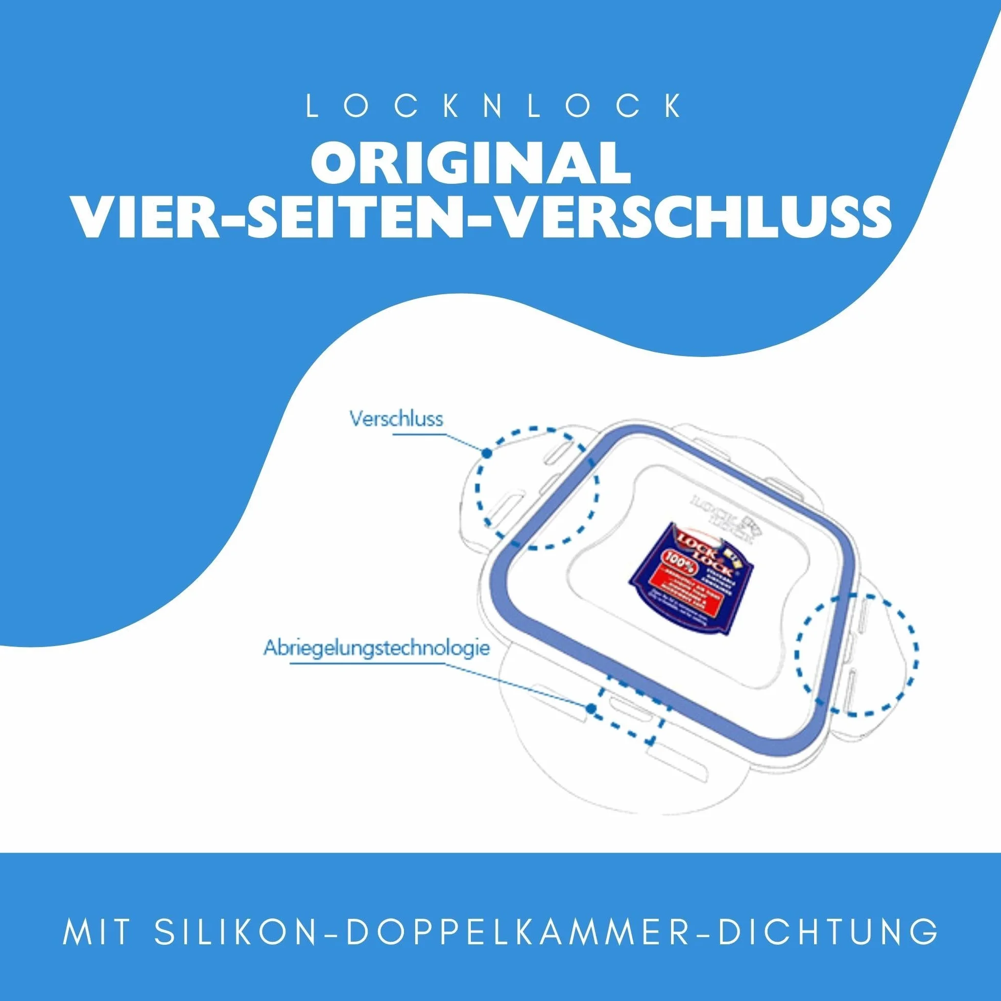 LocknLock Zestaw 2 puszek HPL886 pojemniki na żywność z uchwytem i kratką odpływową 10 l Wymiary (dł. x szer. x wys.): 295 x 230 x 203 mm - pojemnik na żywność, karma dla kotów, pudełko do