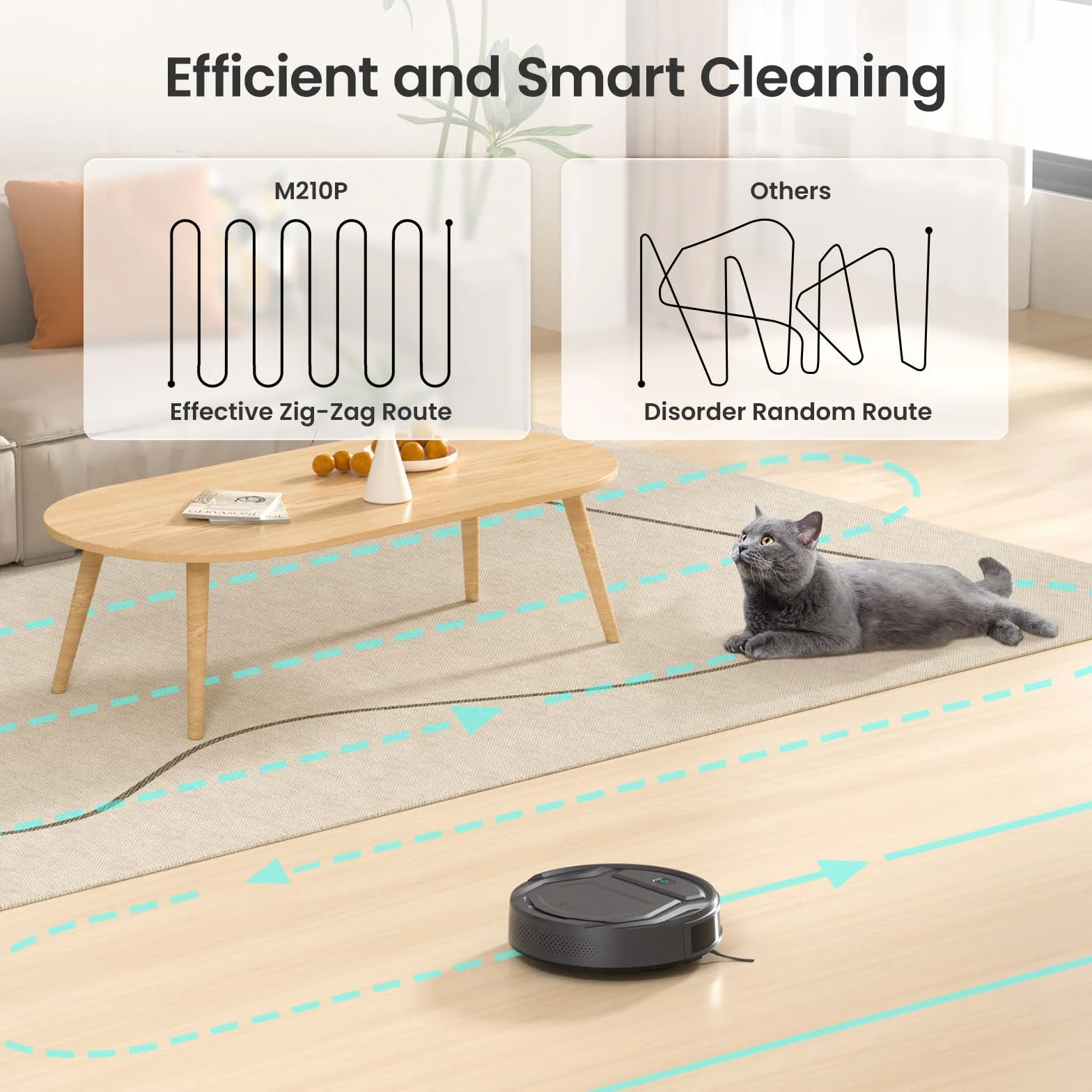 Lefant M210P Robot Odkurzający Super Slim WiFi Samoładujący się Cichy