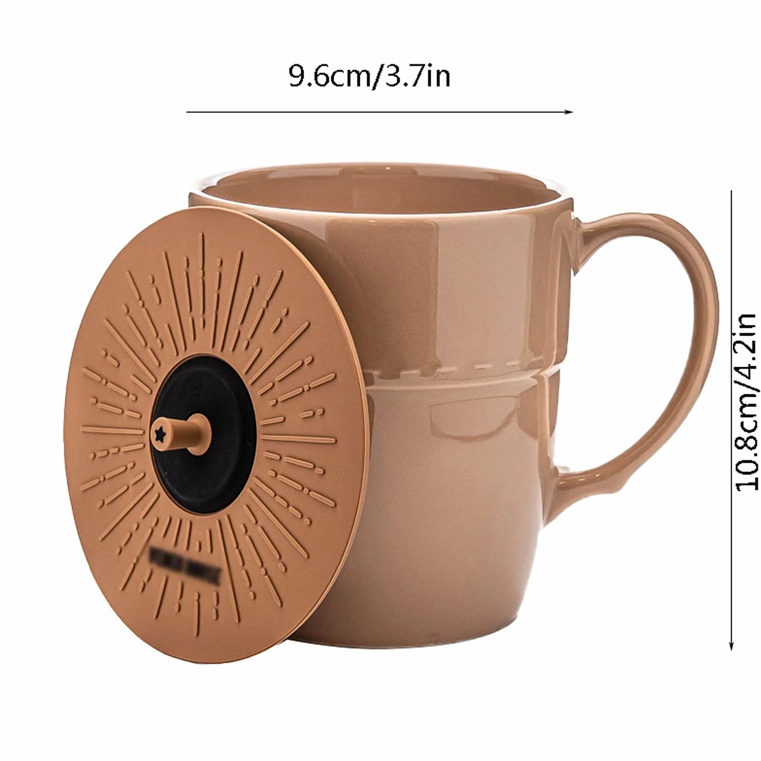 Kubki do kawy Procelanowy kubek do espresso, Europejski styl Nowy kubek z porcelany kostnej Duża pojemność Biuro Domowy kubek śniadaniowy Prosty osobisty kubek do kawy z pokrywką i uchwytem