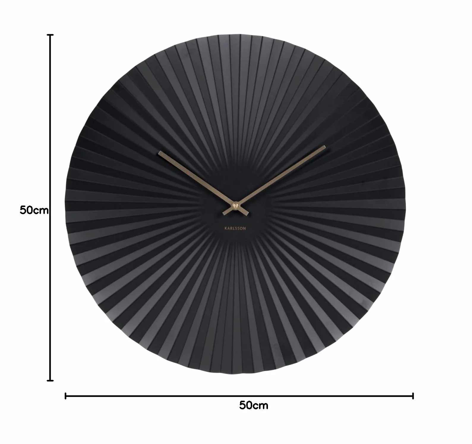 Karlsson KA5658BK Zegar ścienny Sensu czarny Ø 50 cm XL