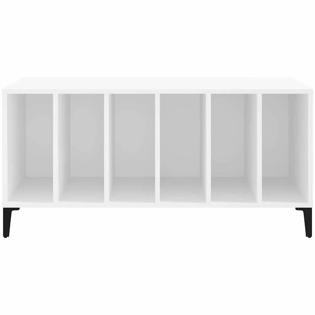 vidaXL Szafka na płyty, biała, 100x38x48 cm, materiał drewnopochodny, szafka na płyty winylowe, szafka, szafka boczna, mebel na płyty winylowe, komoda