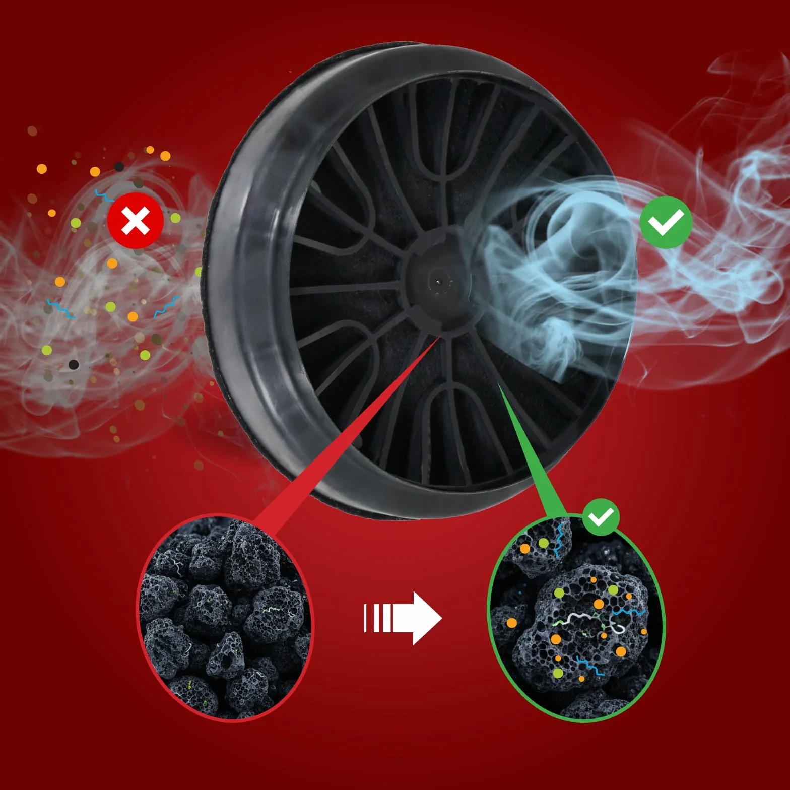 SPARES2GO Filtry węglowe do Neff D66B21N0GB D69B21N0GB okap kuchenny 00743169 Z5138X1 (4 sztuki)