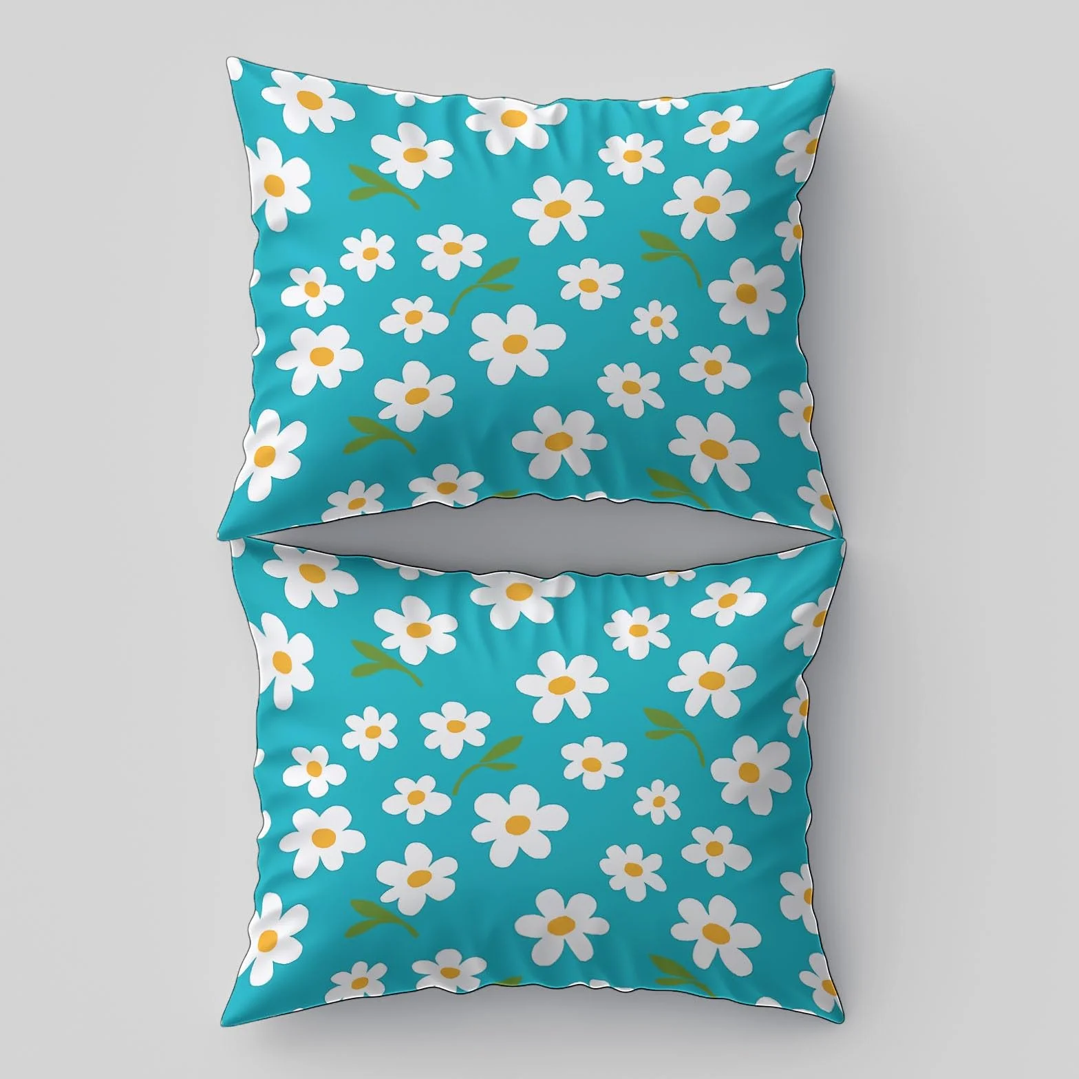 Zestaw pościeli Daisiespatterns miękki nadruk zestaw pościeli szczotkowana mikrofibra poszewka na kołdrę z poszewkami na poduszki 260 x 220 cm prezenty dla mamy sypialnia dekoracja biały niebieski