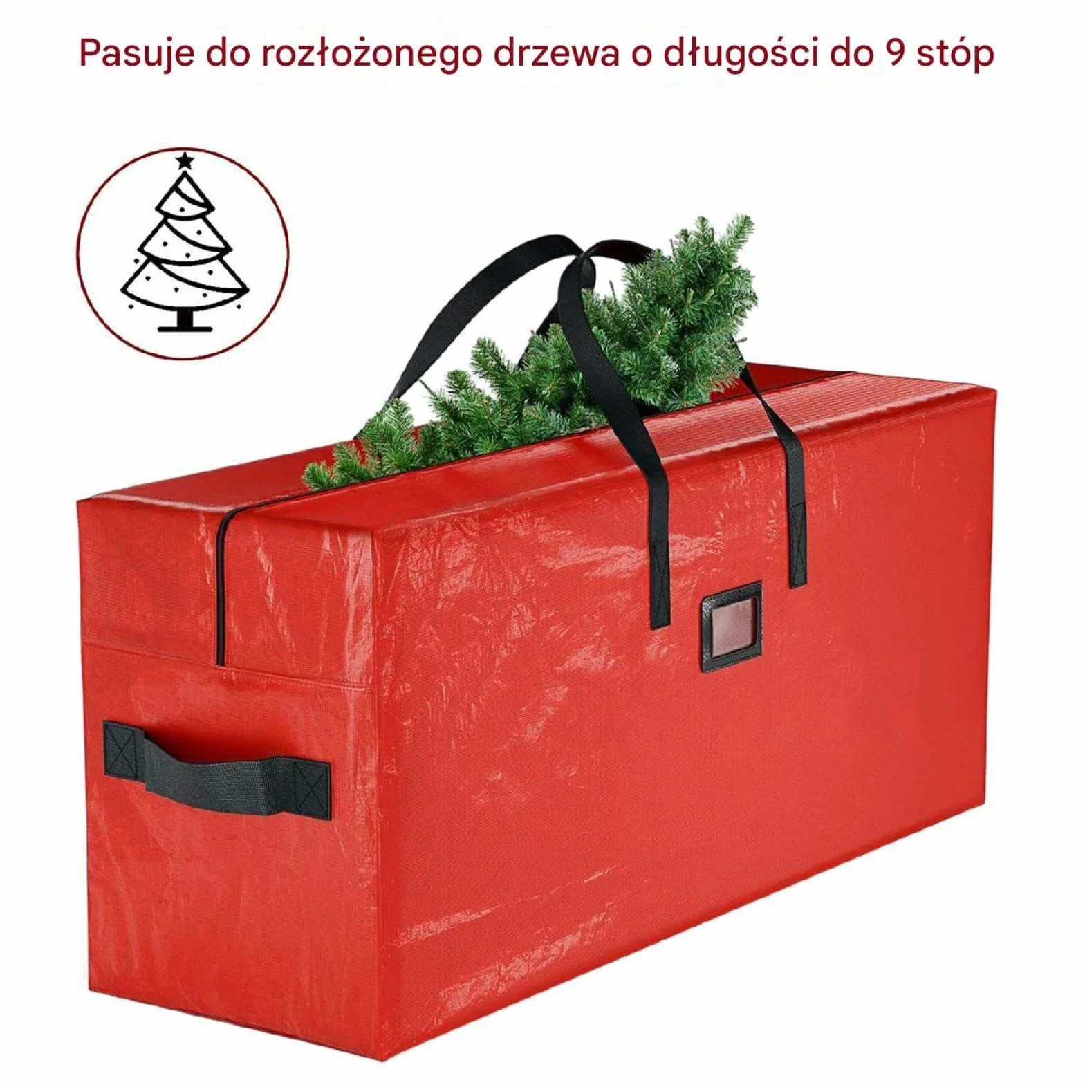 Artificial Christmas Tree Storage Bag, Waterproof Christmas Tree Storage Container with Zipper, Heavy-Duty Christmas Decoration Organizer with Reinforced Handles, Extra-Large Holiday Tree Storage