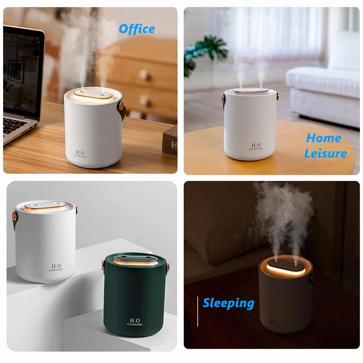 Przenośny mini nawilżacz USB, automatyczne wyłączanie 1,2 l, cichy nawilżacz powietrza do sypialni, biura, dziecka i roślin, osobisty dyfuzor samochodowy